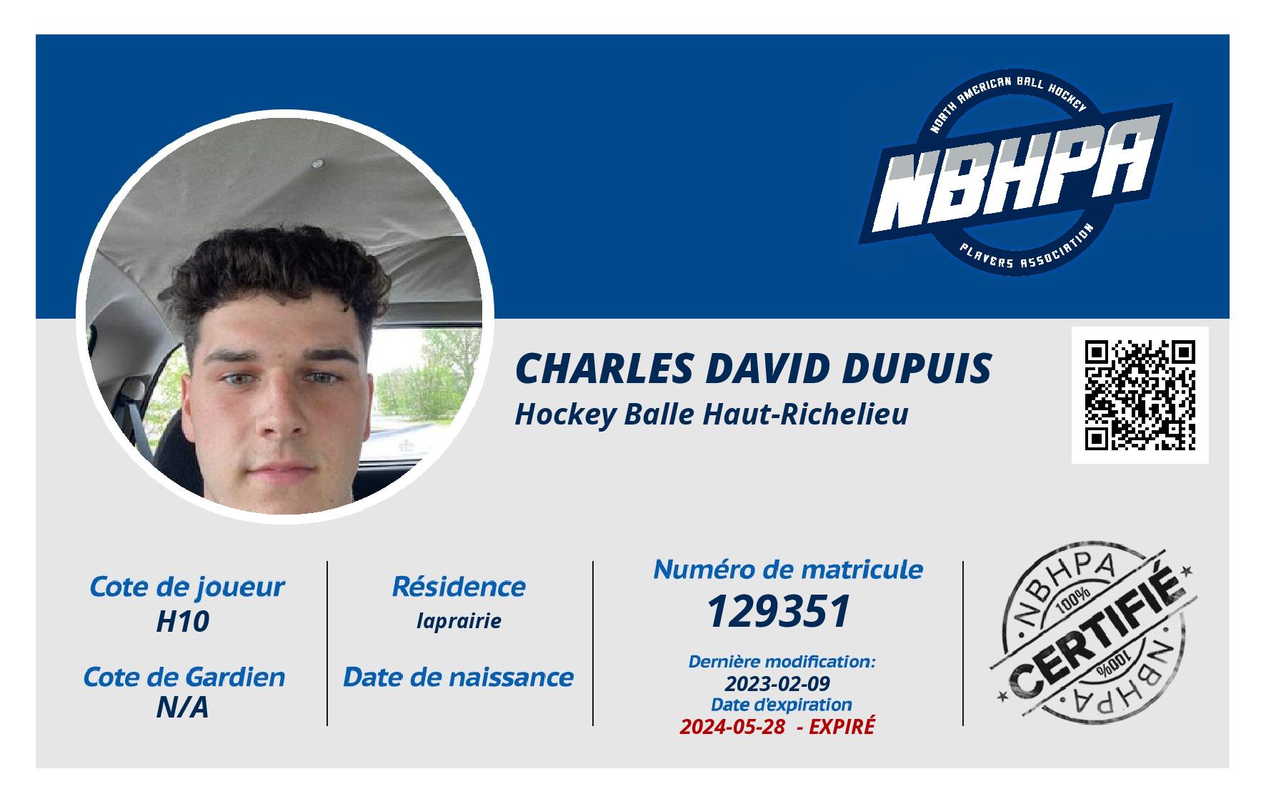 Charles David Dupuis