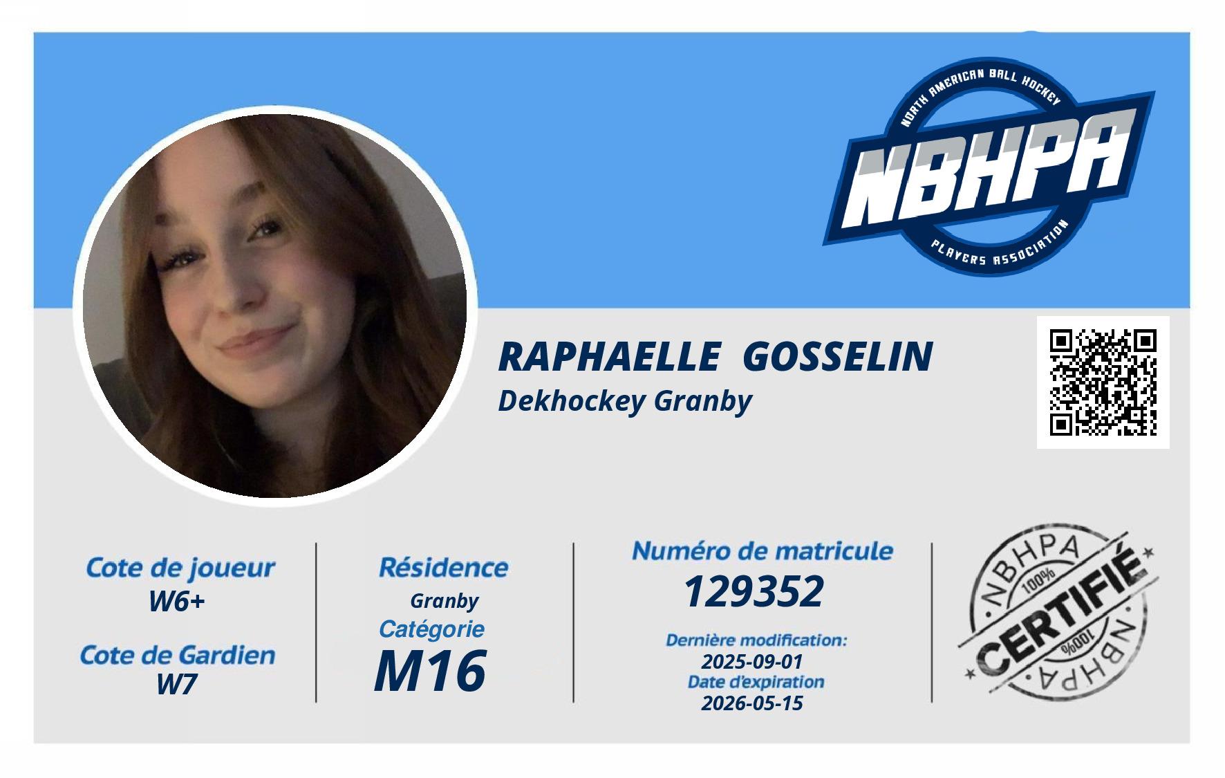 Raphaelle  Gosselin