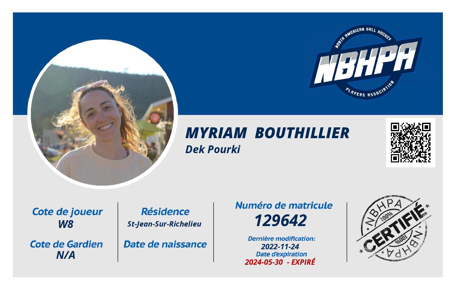 Myriam  Bouthillier 