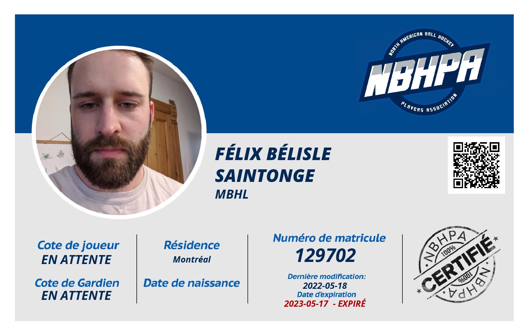 Félix Bélisle Saintonge