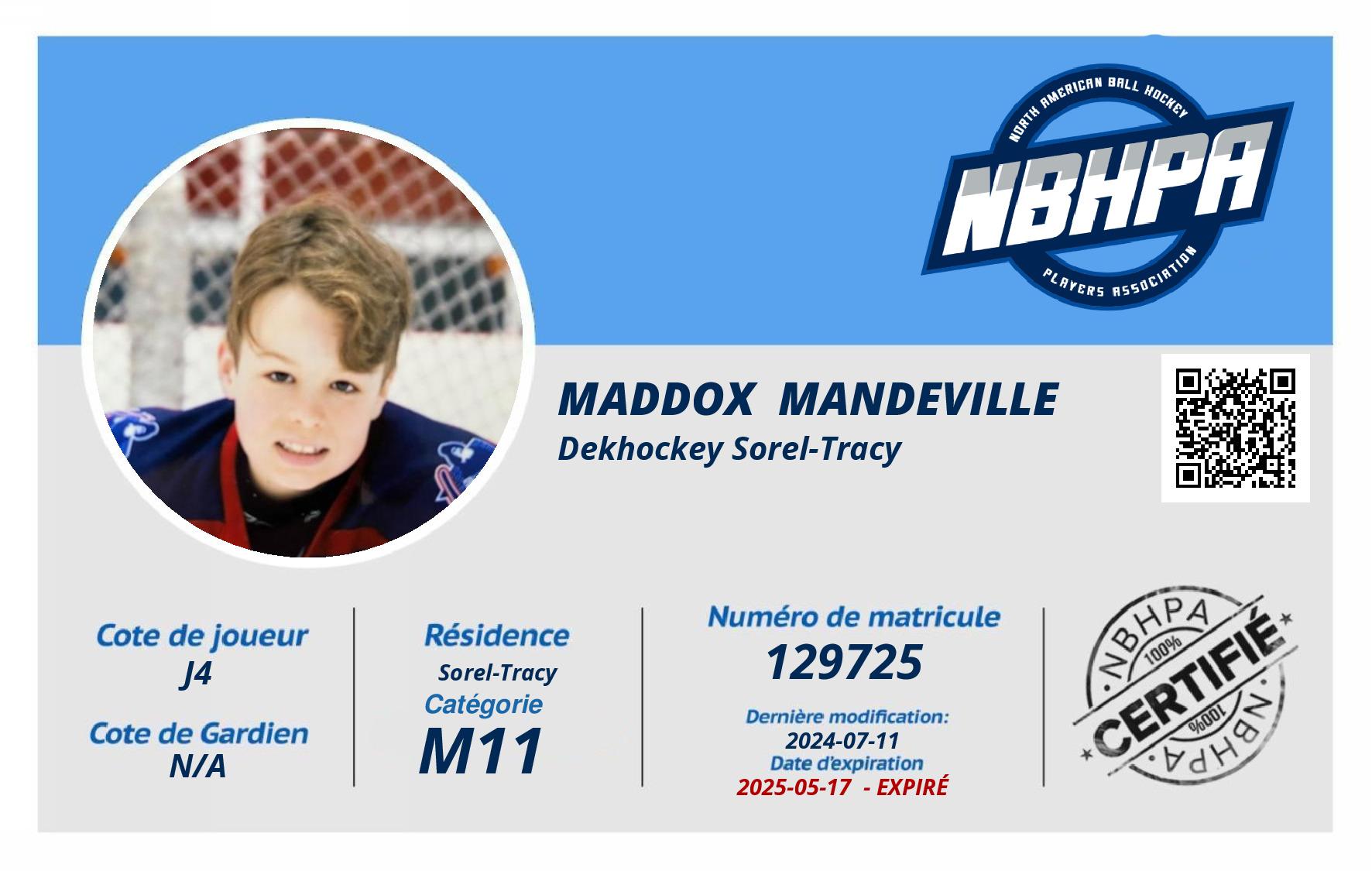 Maddox  Mandeville