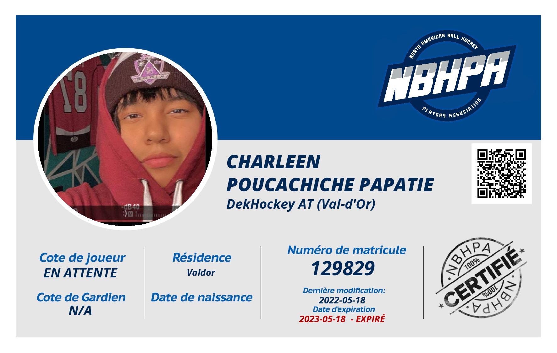 Charleen  Poucachiche papatie