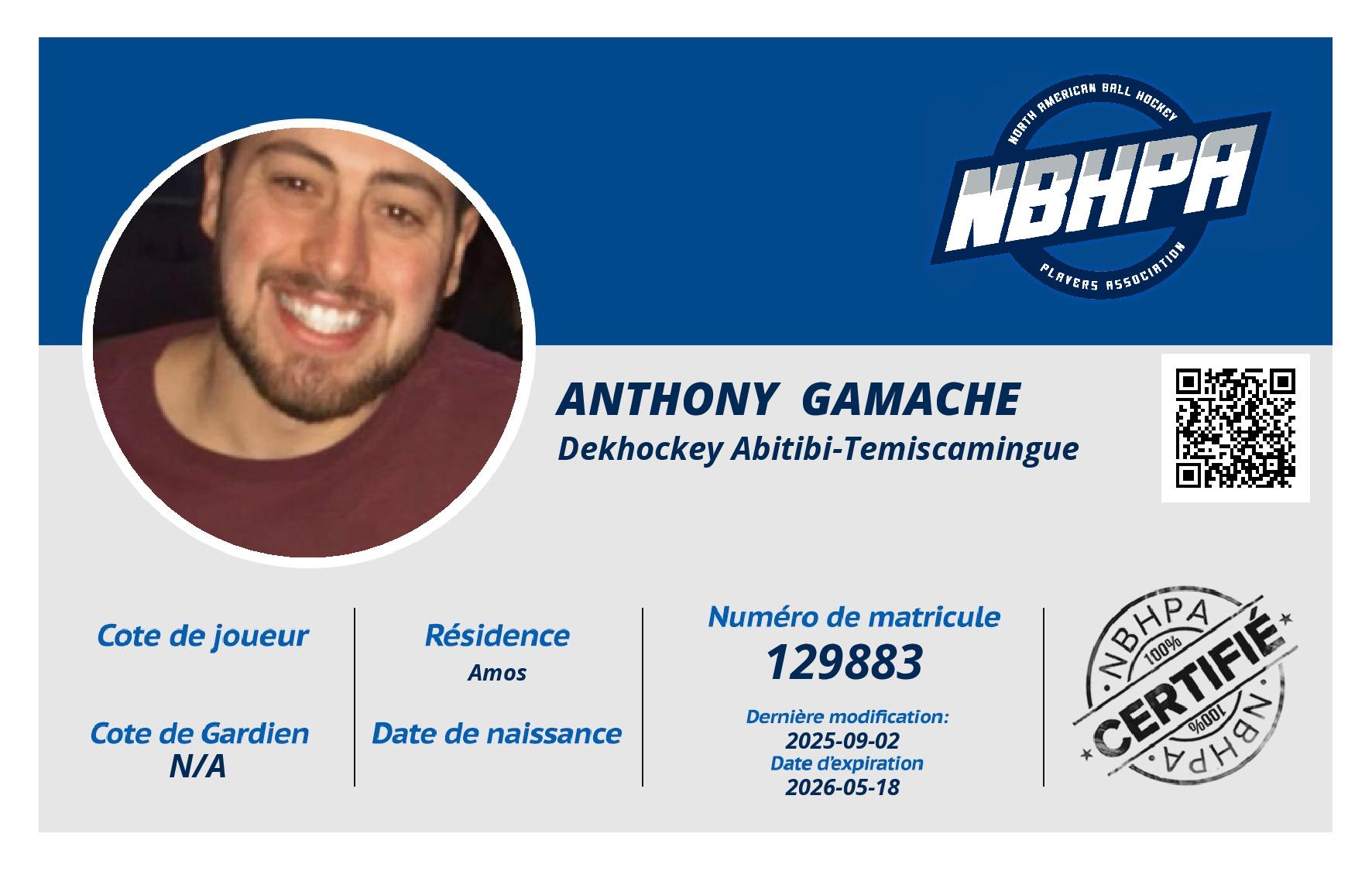Anthony  Gamache