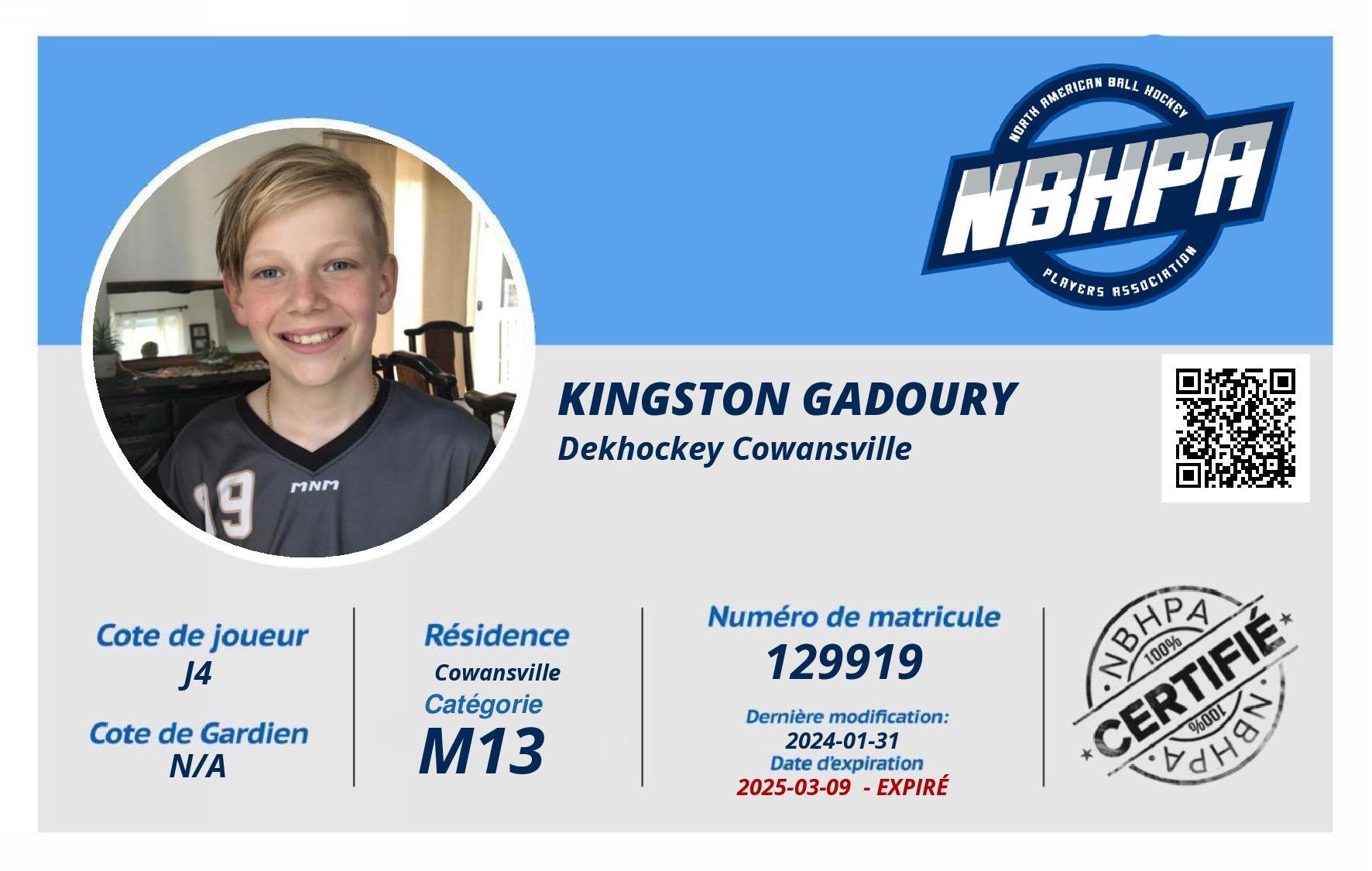 Kingston Gadoury