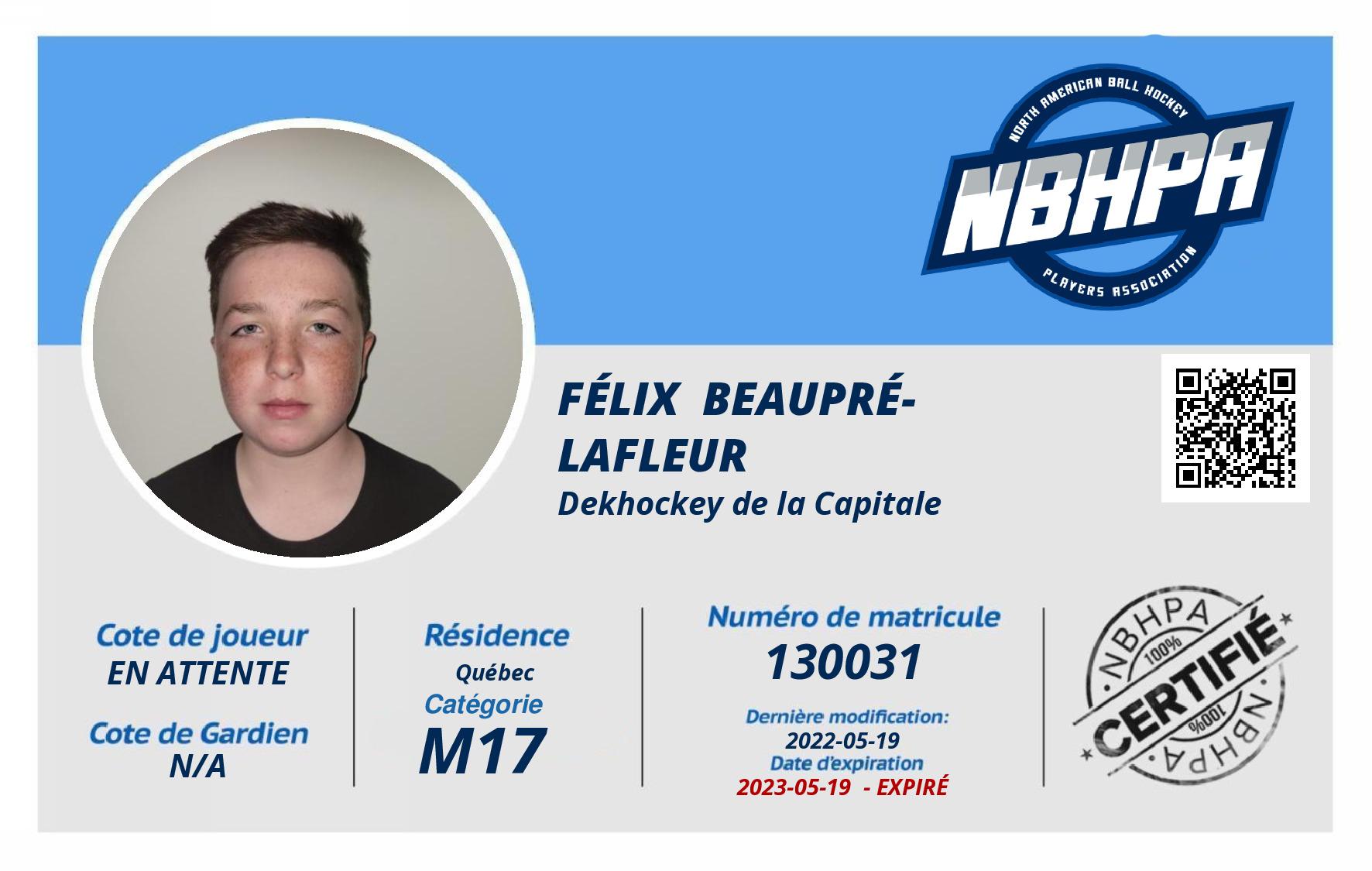 Félix  Beaupré-Lafleur 