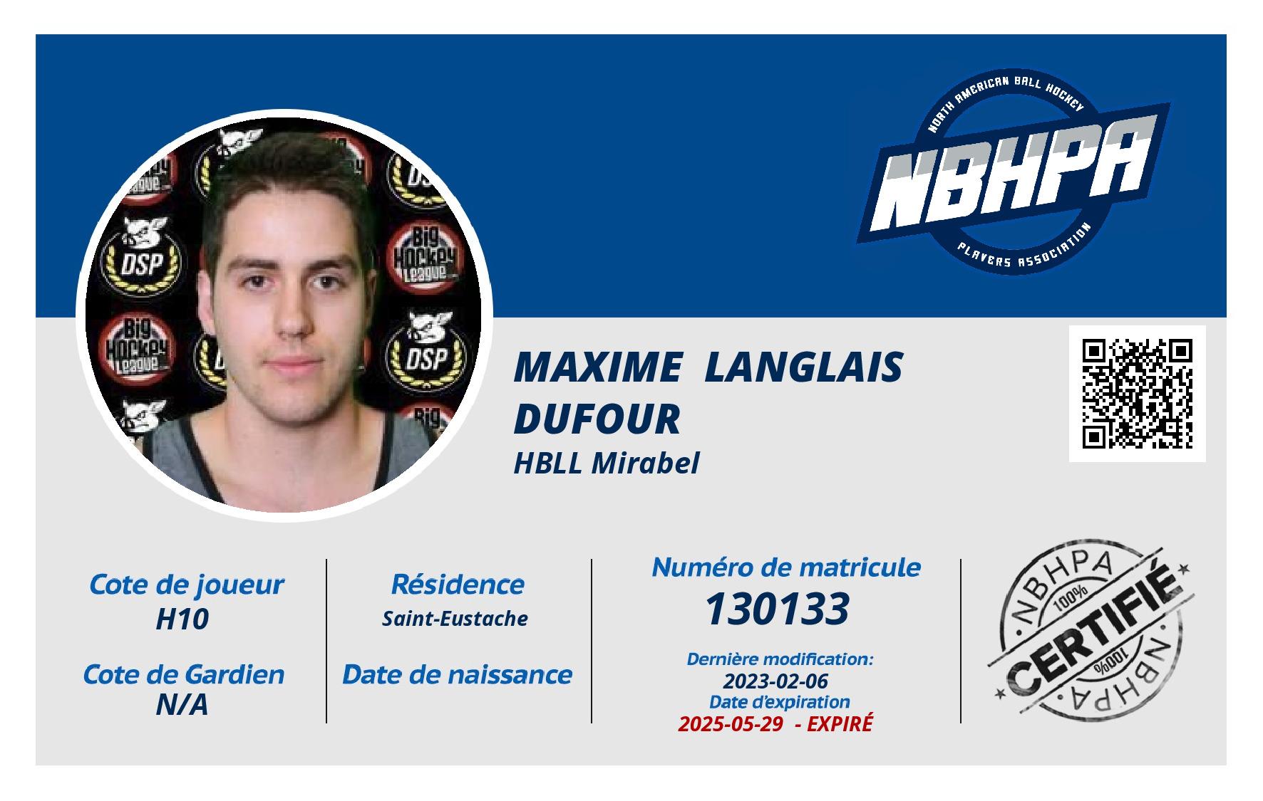 Maxime  Langlais Dufour 