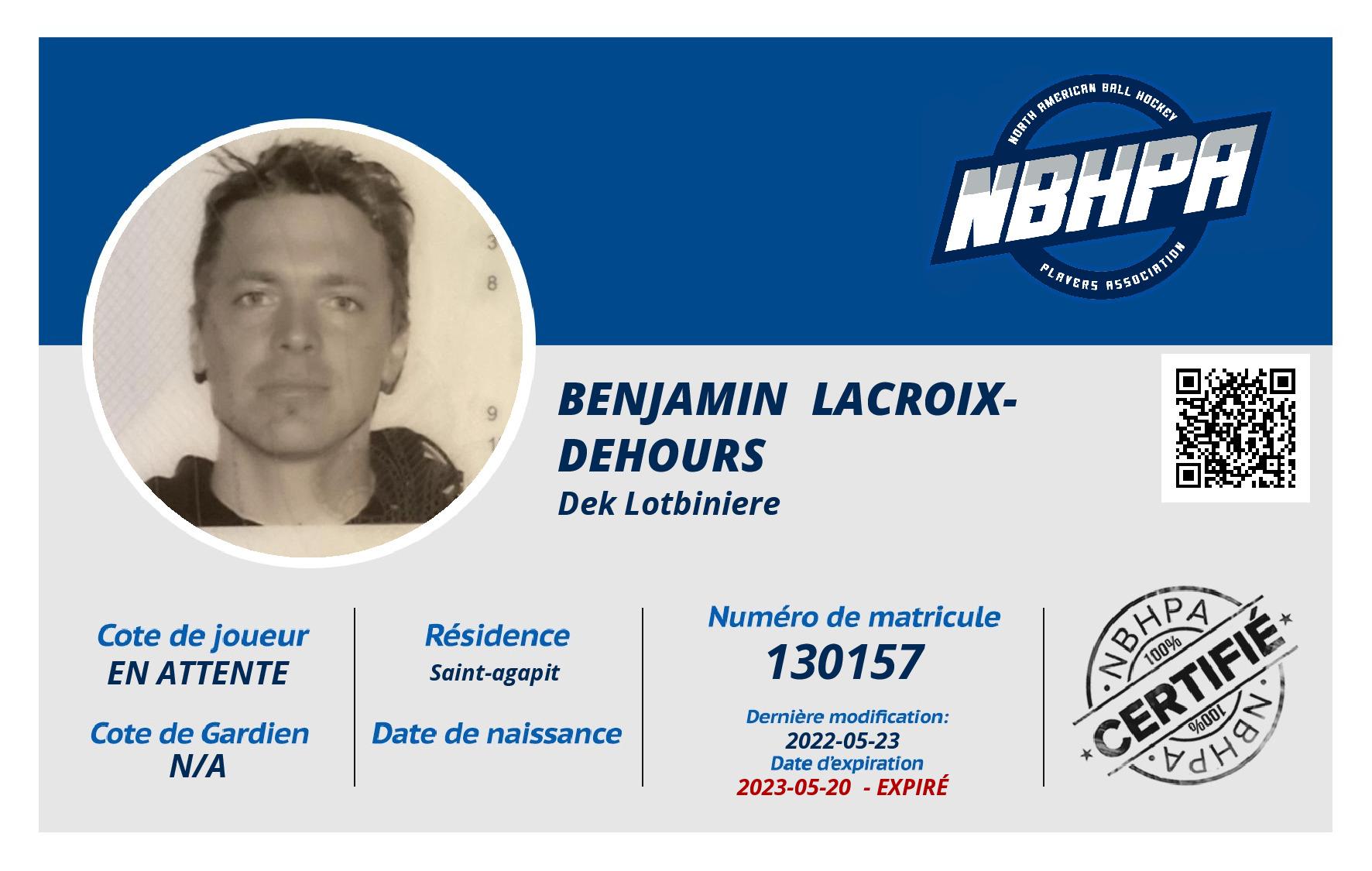 Benjamin  Lacroix-Dehours