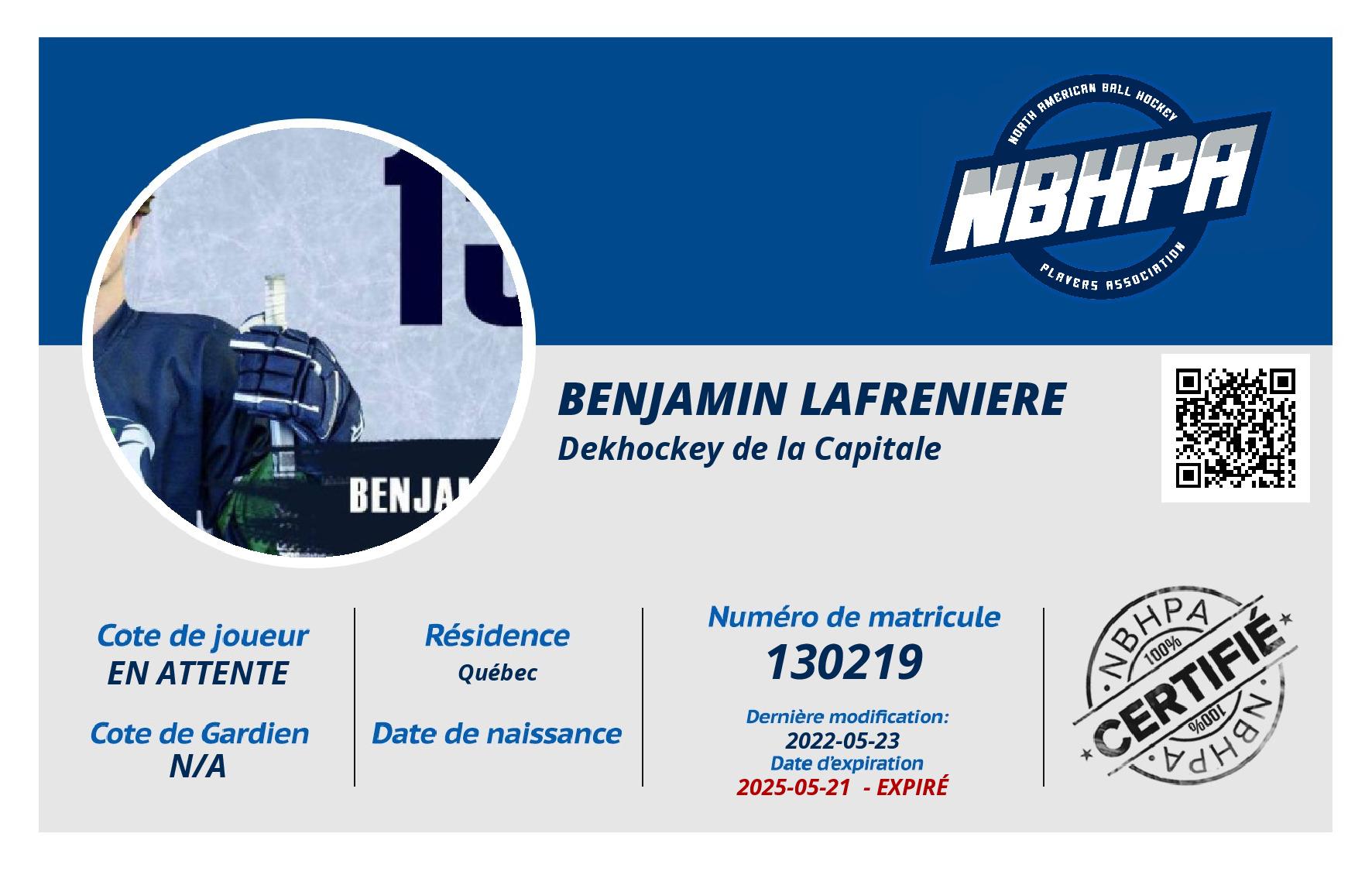 Benjamin Lafreniere 