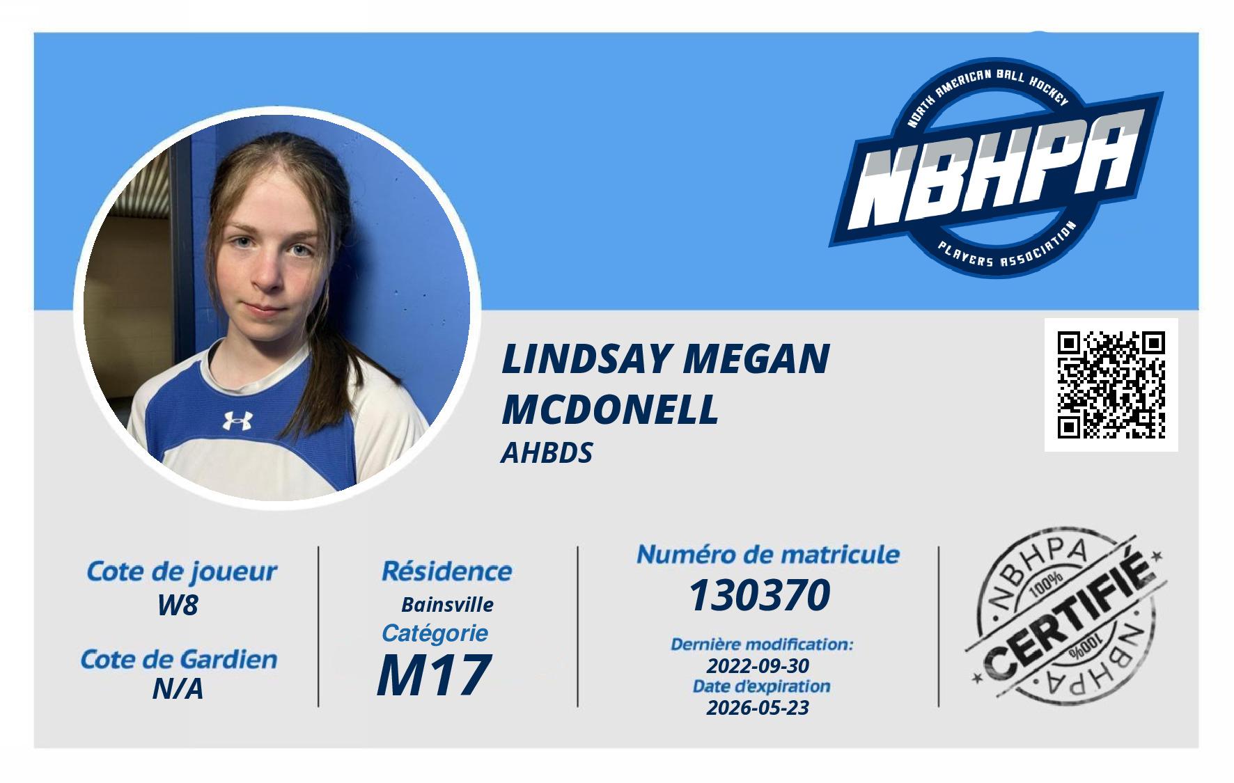 Lindsay Megan Mcdonell