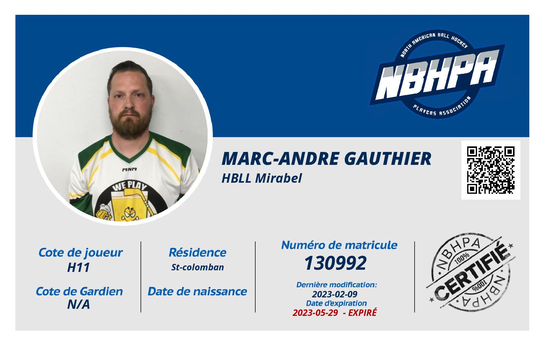 Marc-Andre Gauthier 