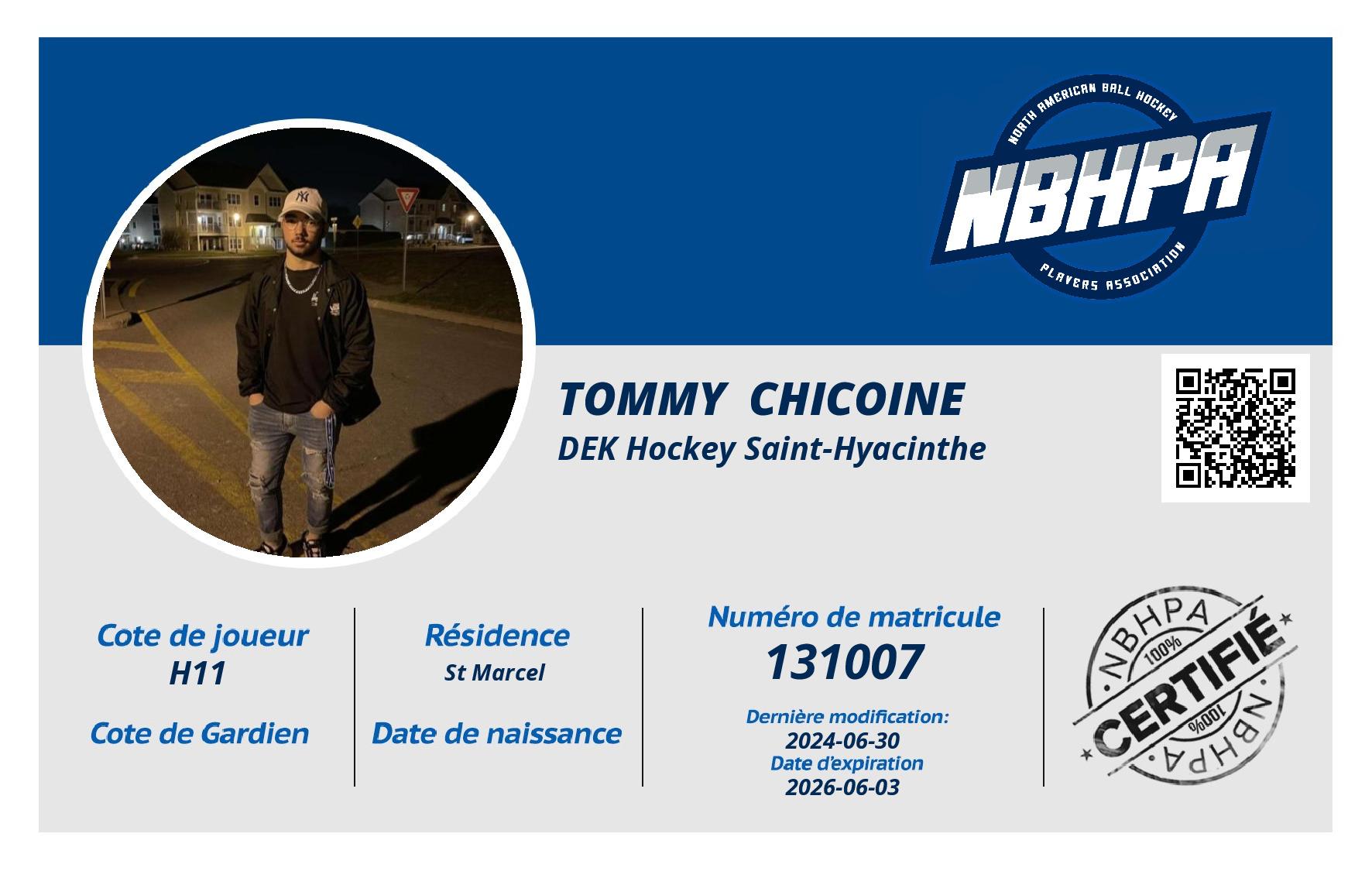Tommy  Chicoine 