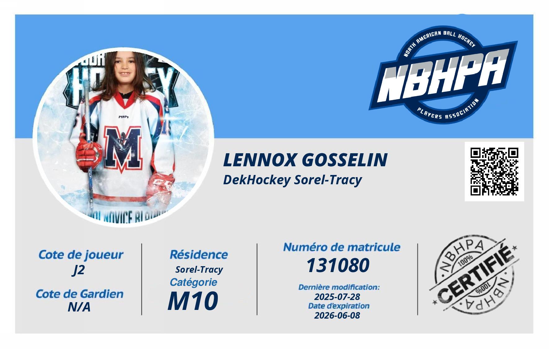 Lennox Gosselin