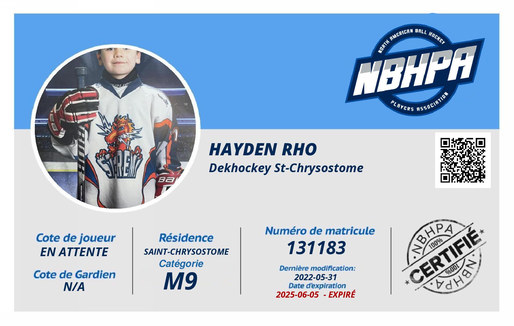Hayden Rho
