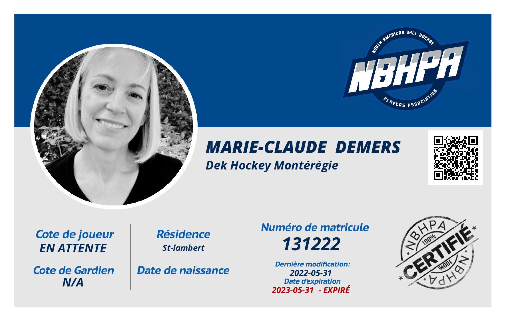 Marie-Claude  Demers