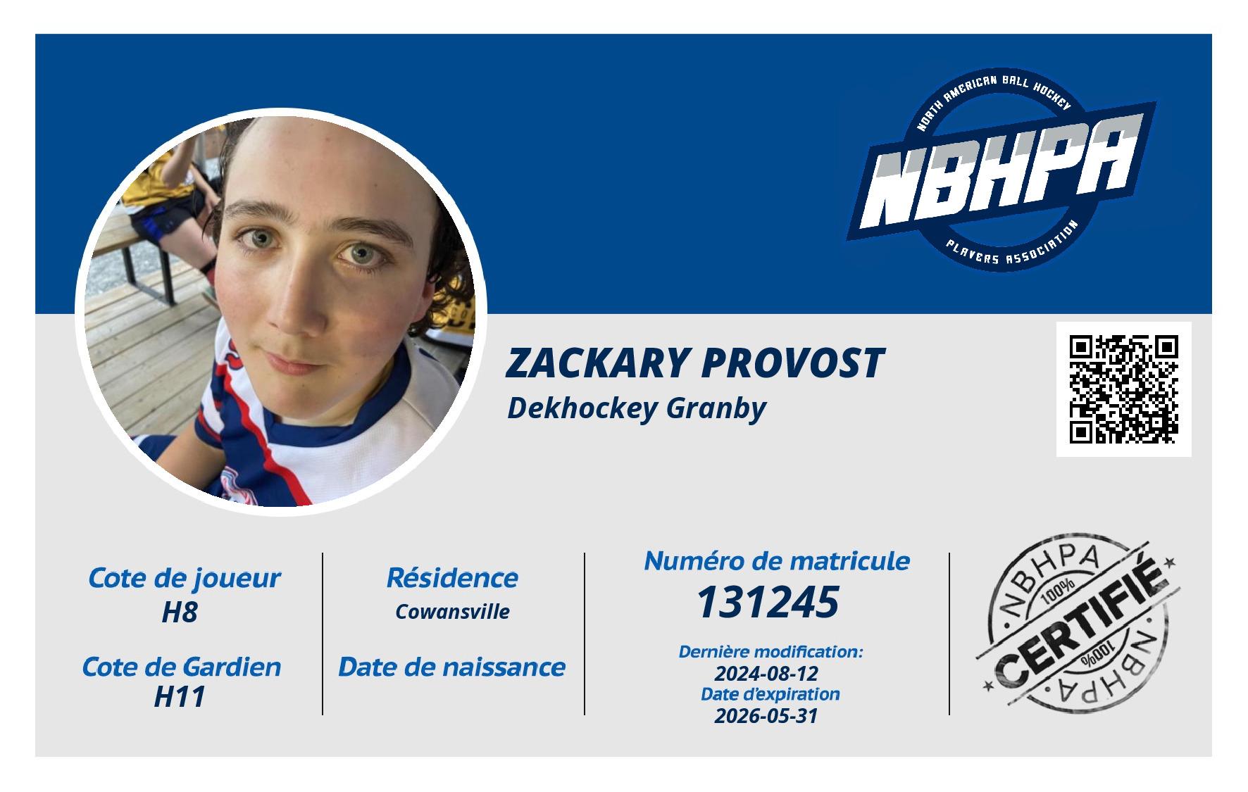 Zackary Provost