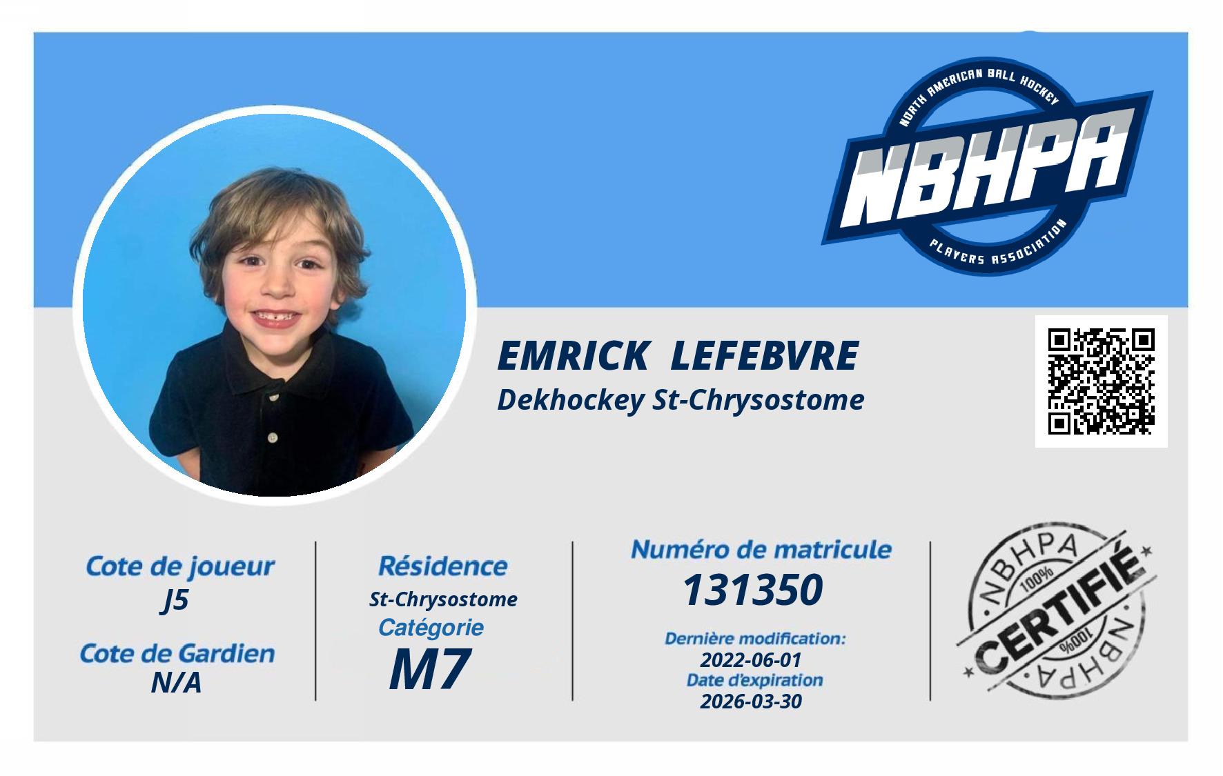 Emrick  Lefebvre