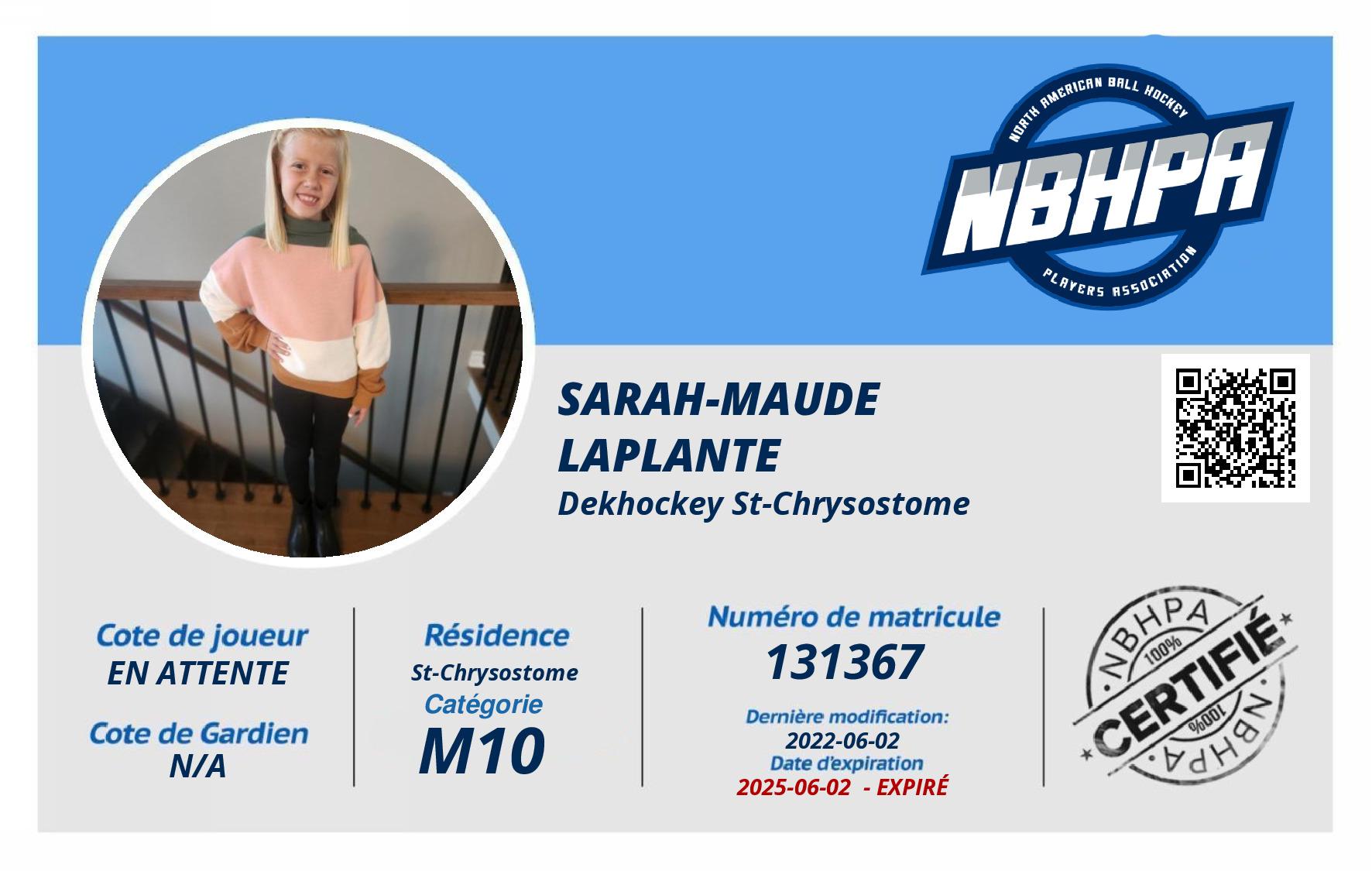 Sarah-Maude  Laplante