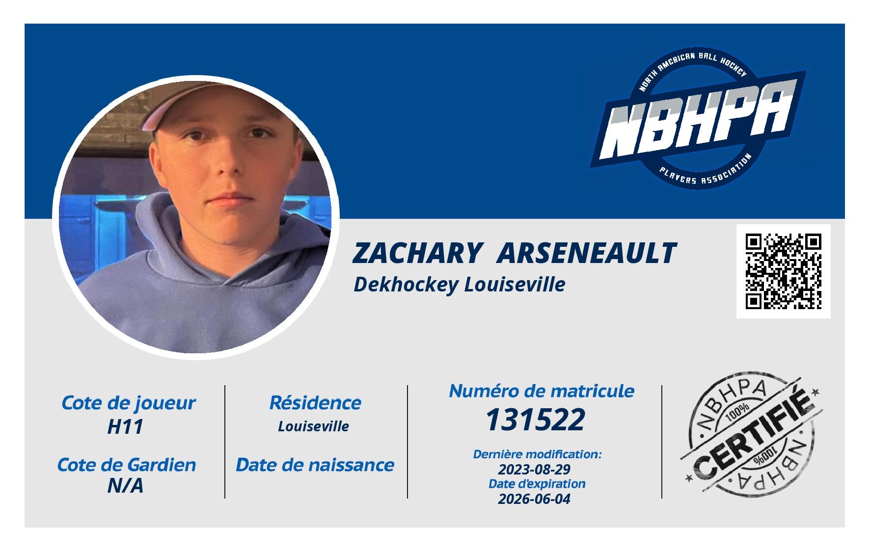 Zachary  Arseneault 