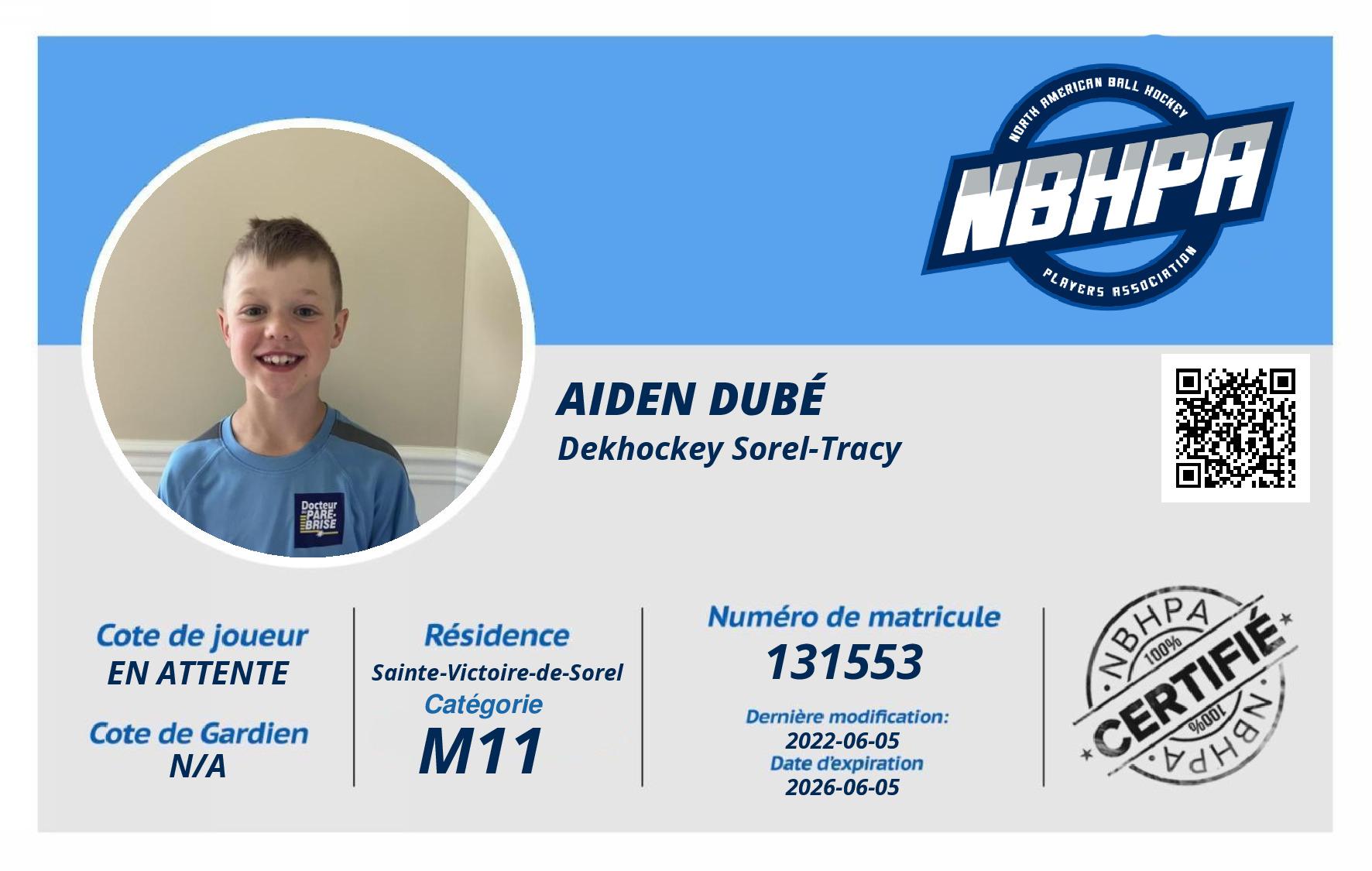 Aiden Dubé 
