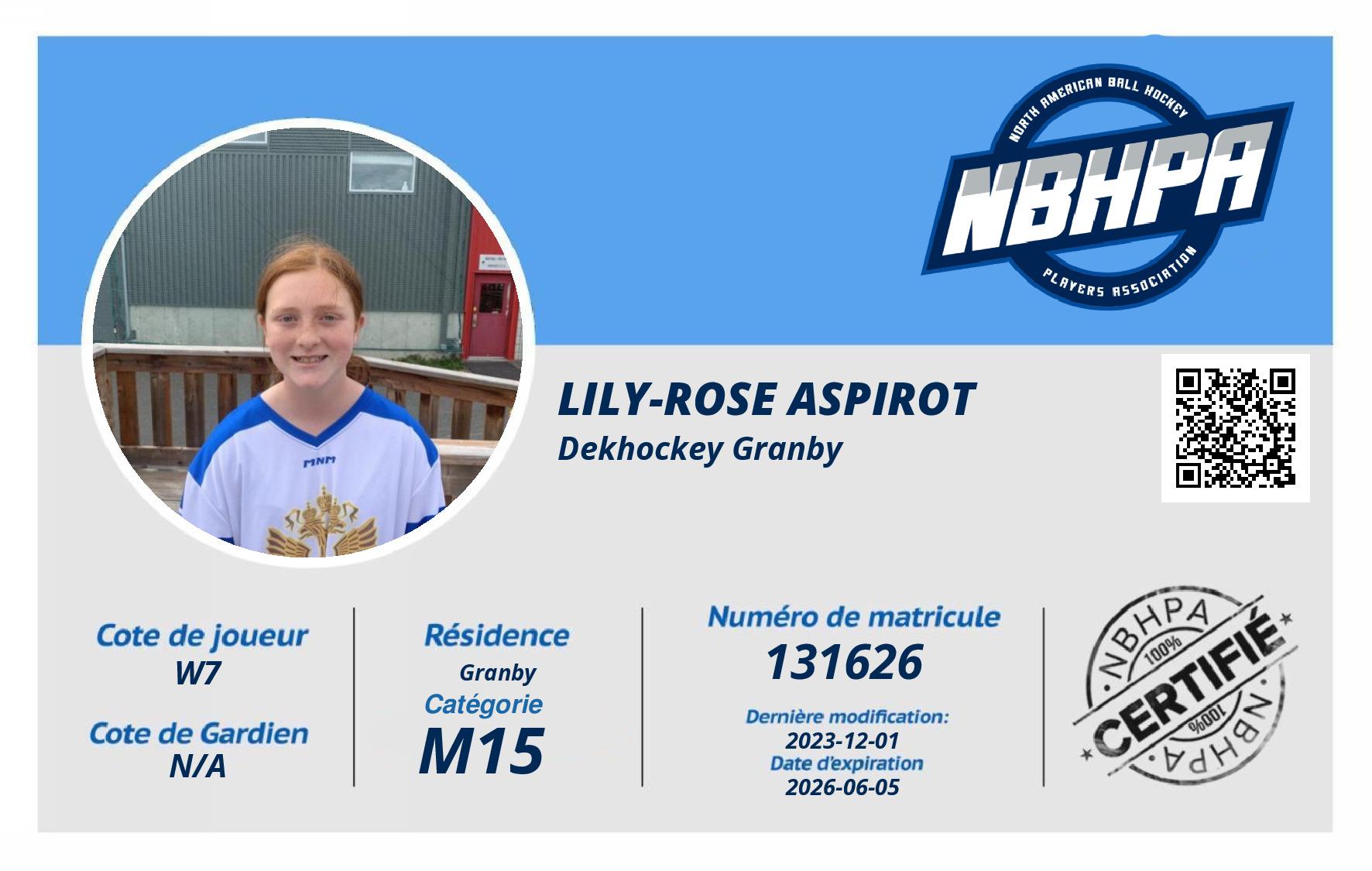 Lily-Rose Aspirot