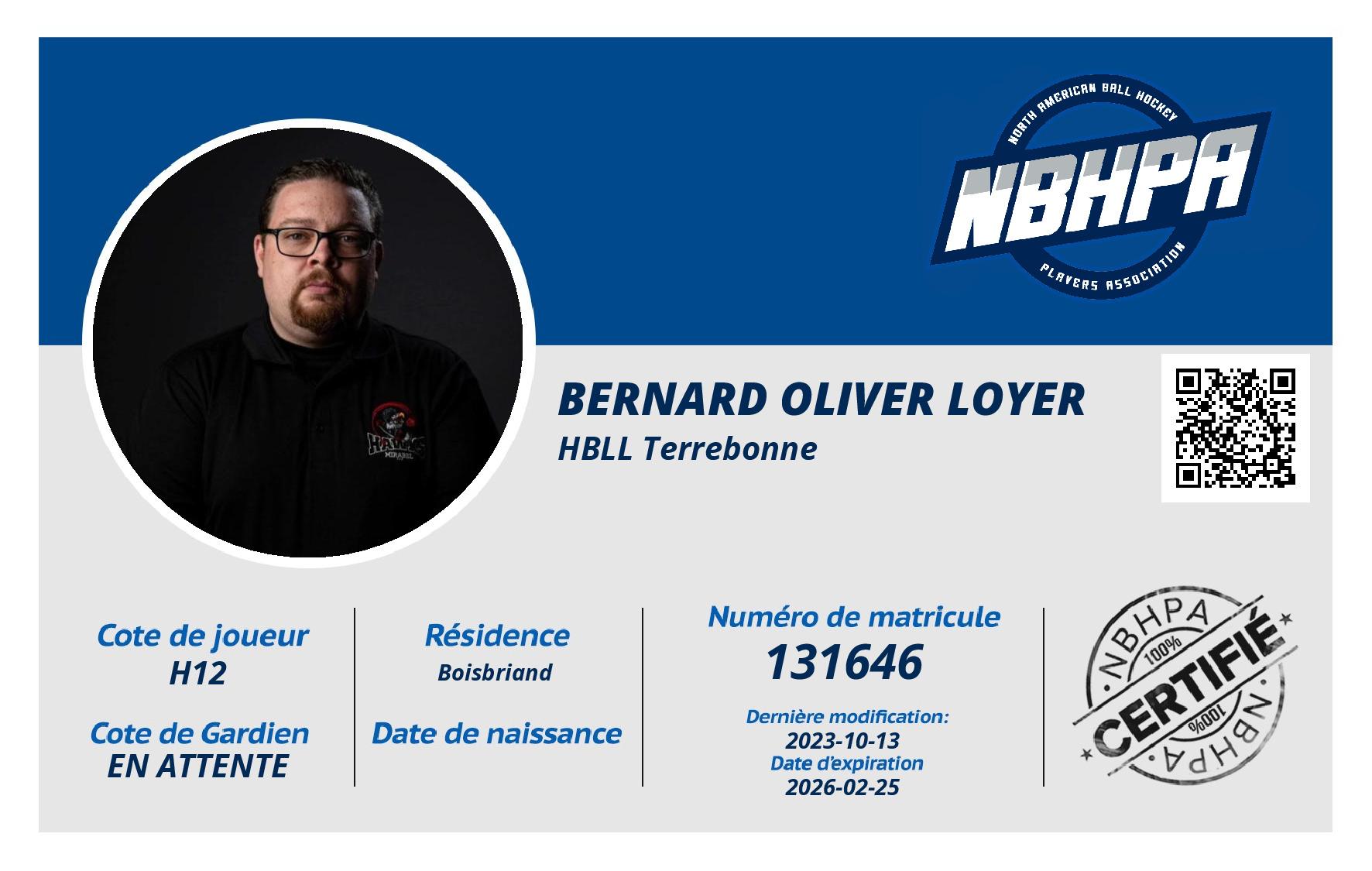 Bernard Oliver Loyer