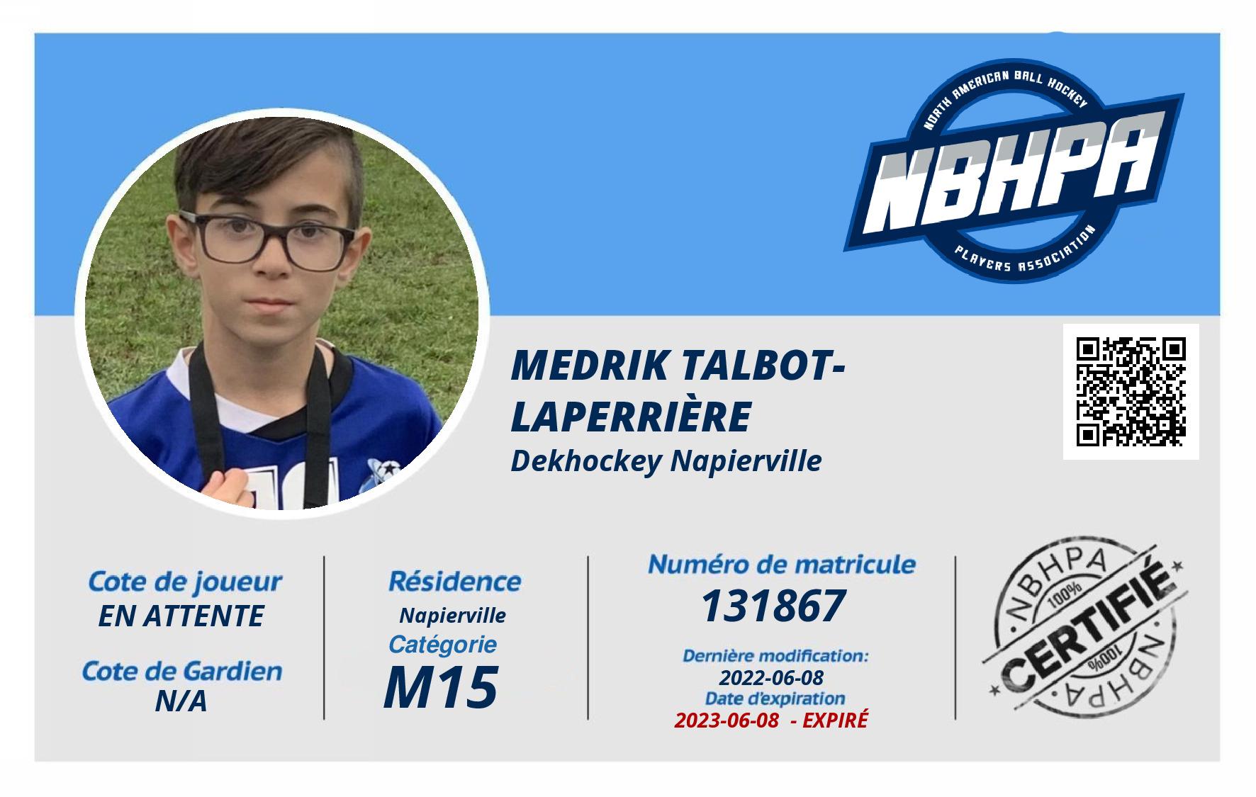 Medrik Talbot-Laperrière 