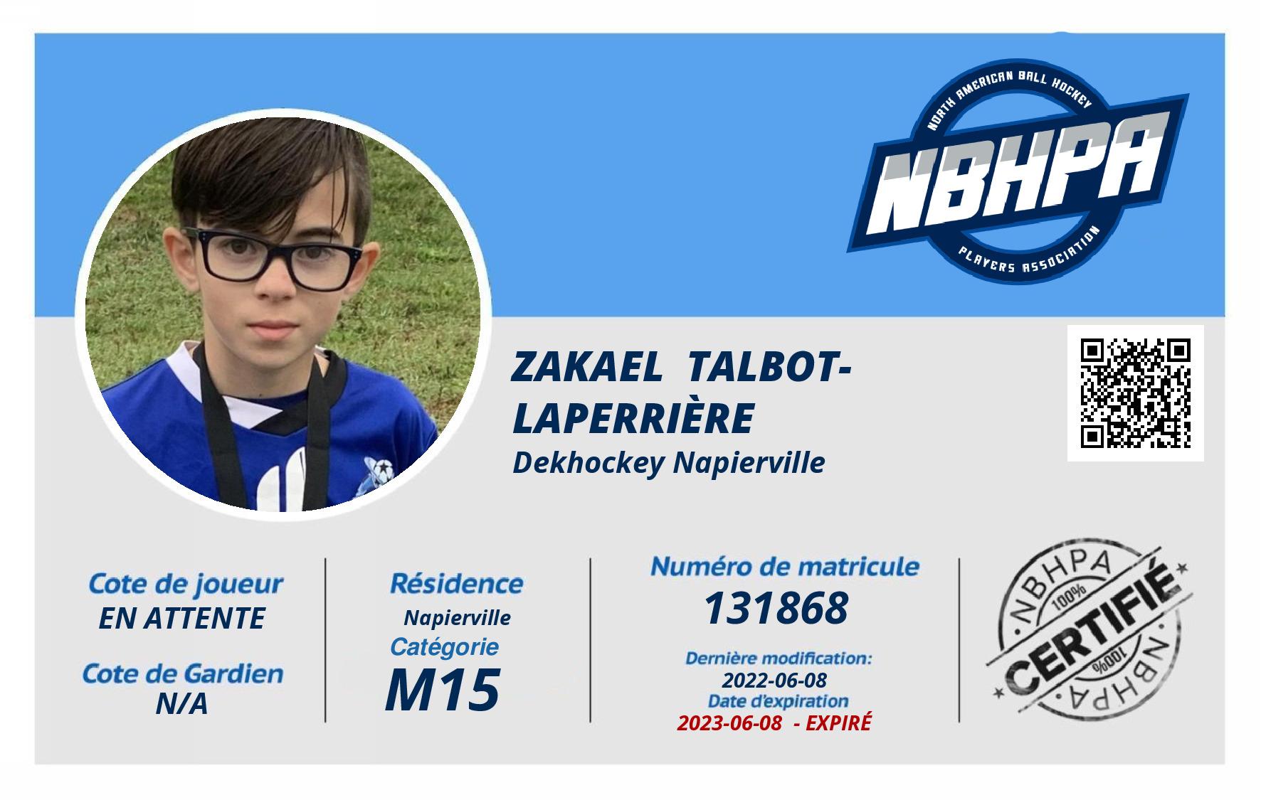 Zakael  Talbot-Laperrière 
