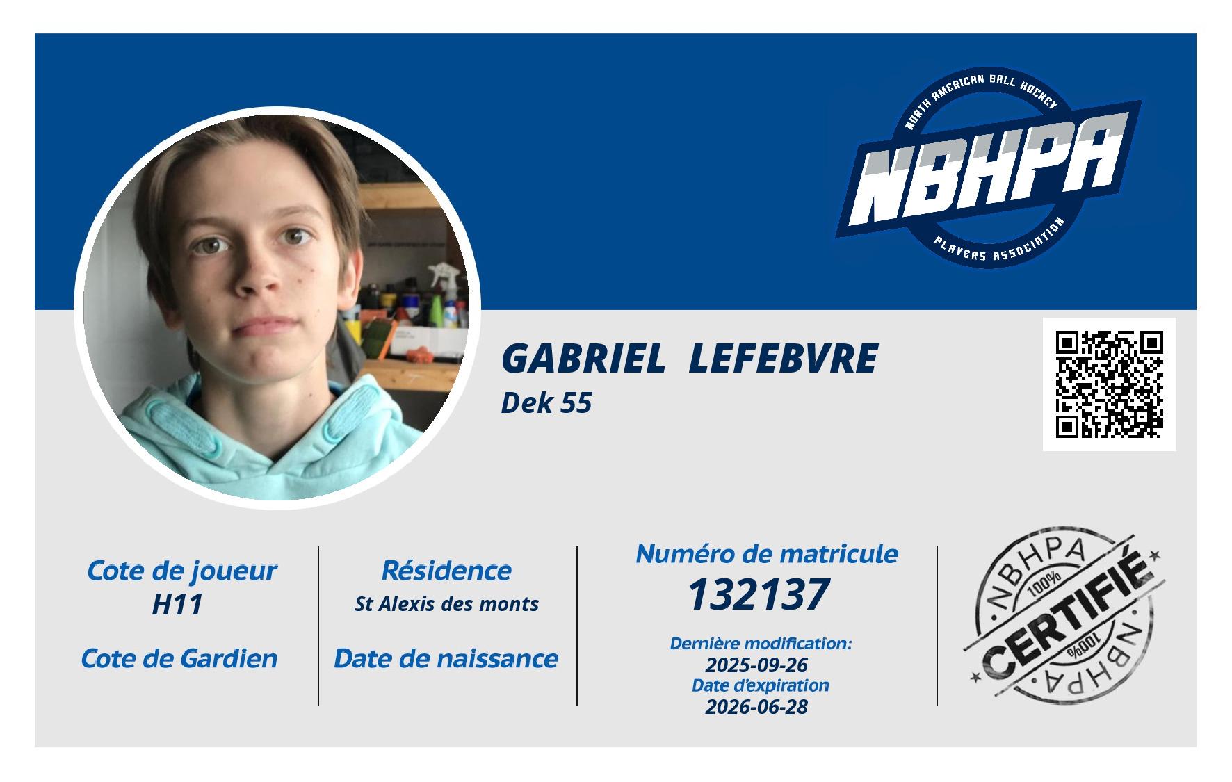 Gabriel  Lefebvre