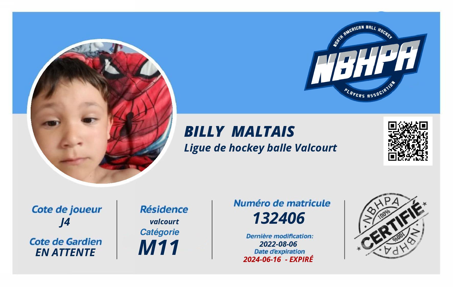 Billy  Maltais