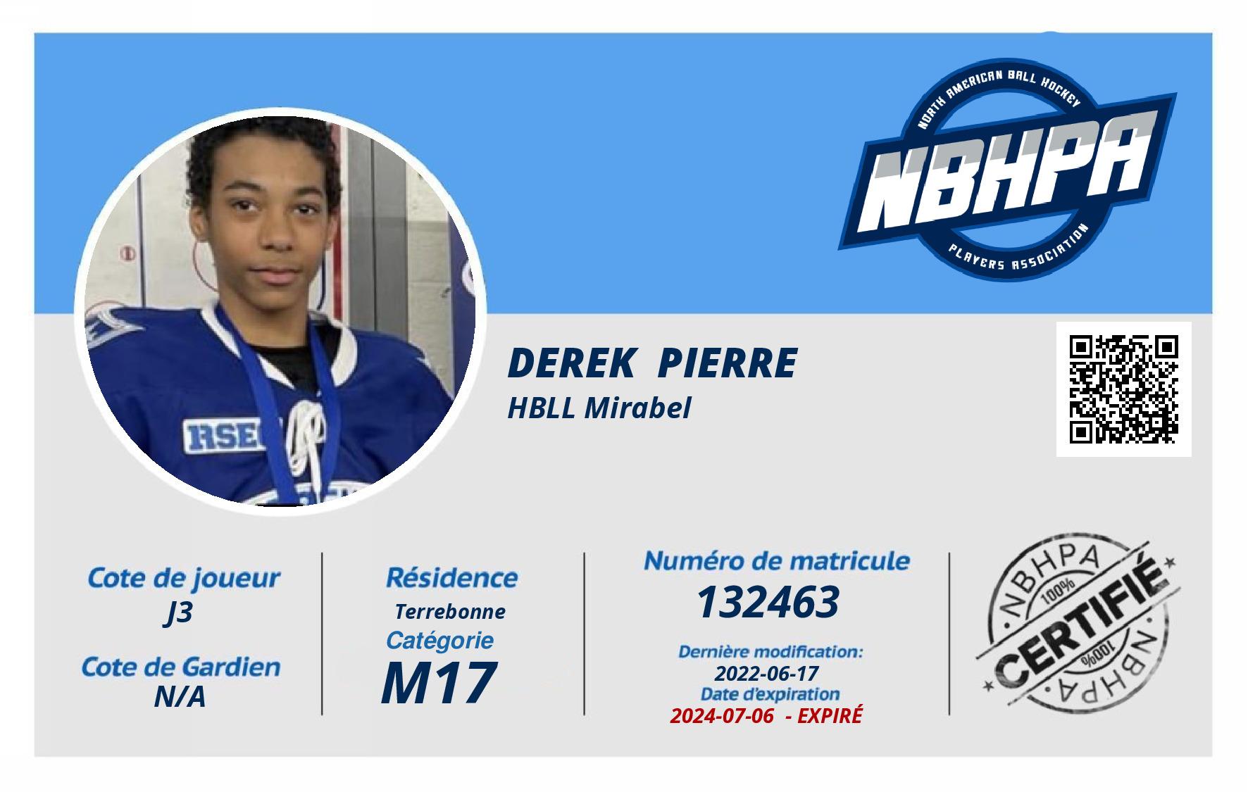 Derek  Pierre 