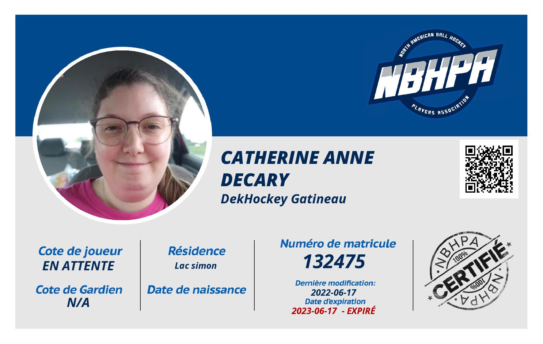 Catherine Anne  Decary 