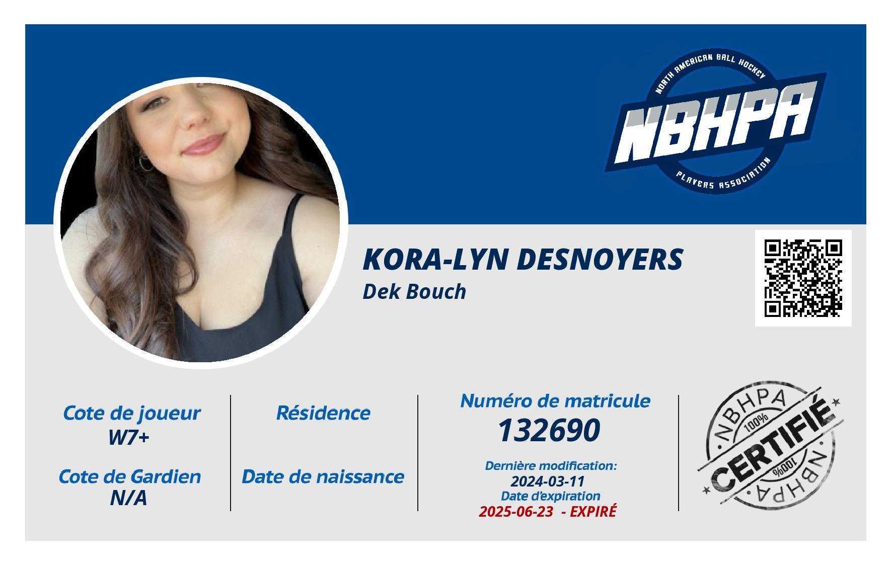 Kora-lyn Desnoyers