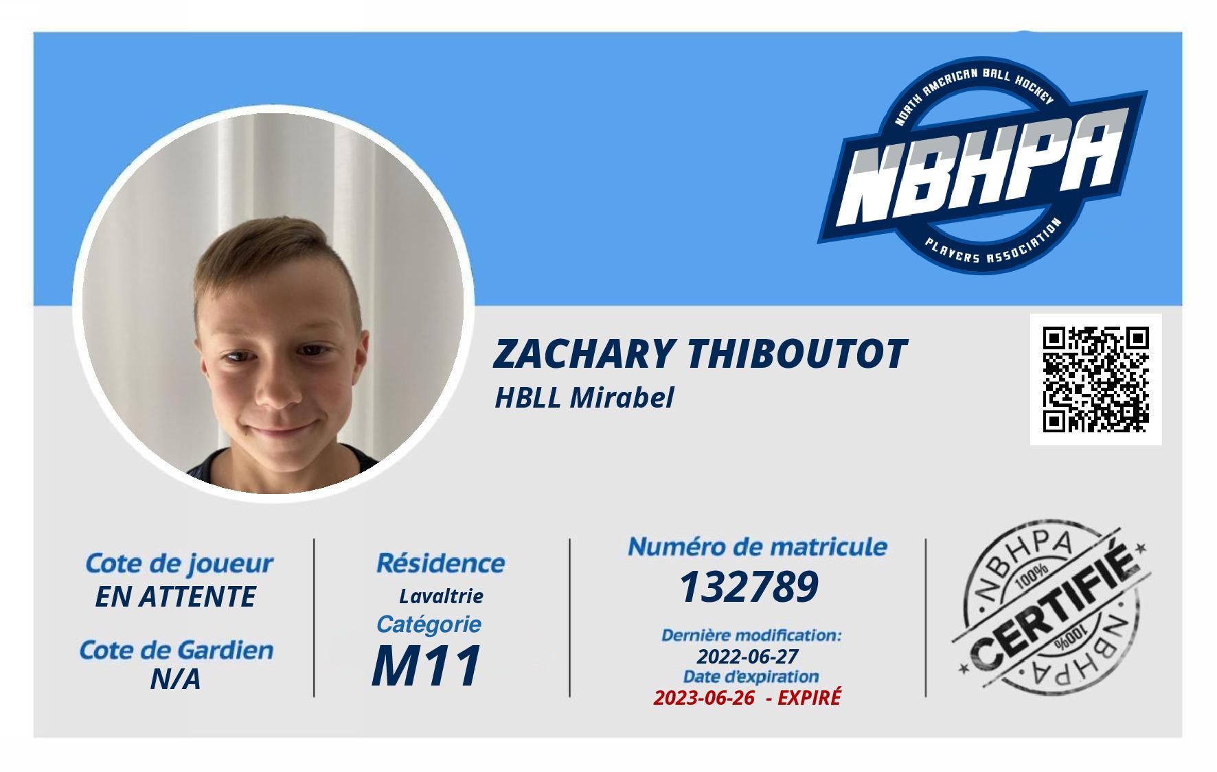 Zachary Thiboutot 