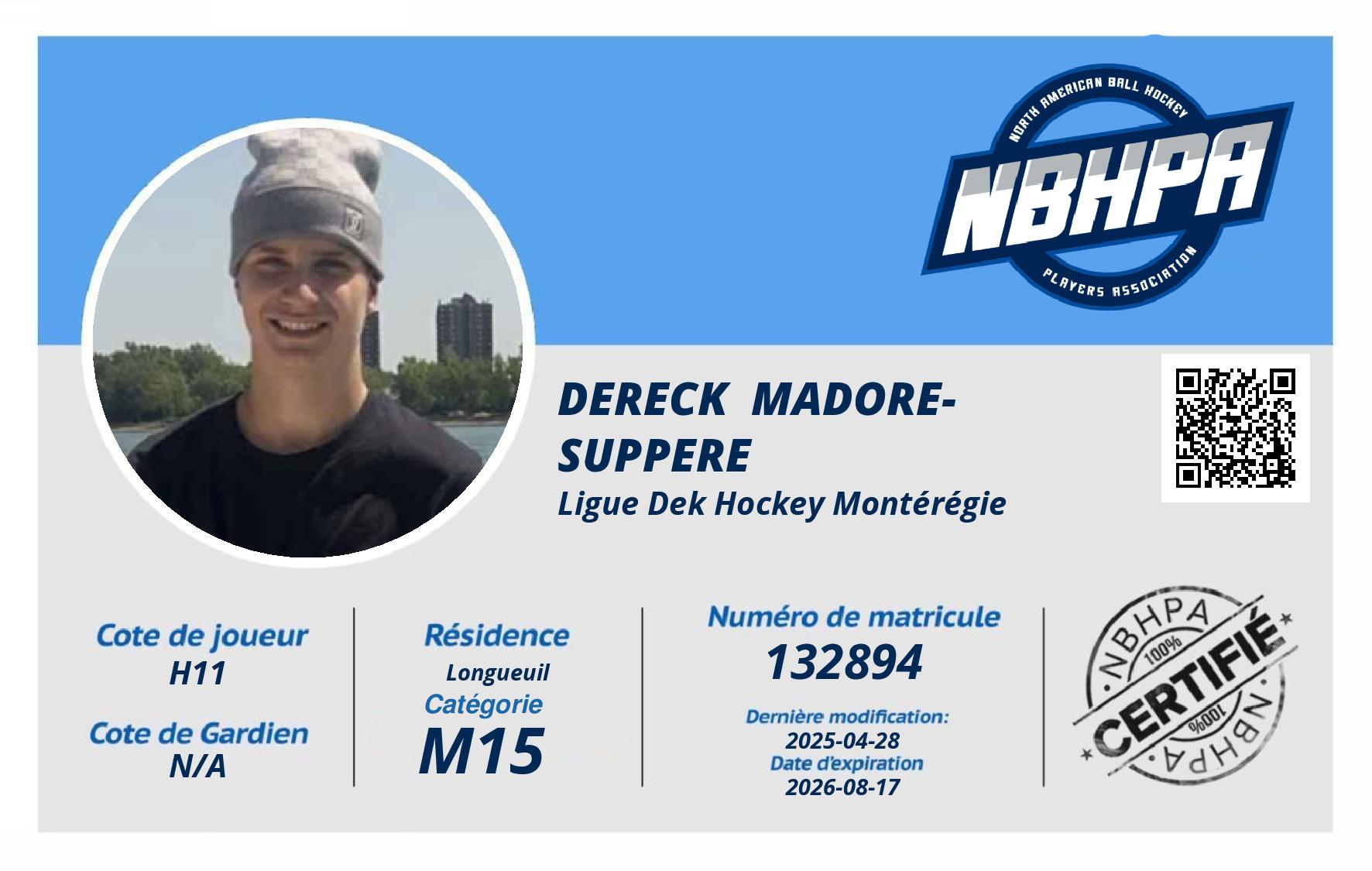 Dereck  Madore-Suppere