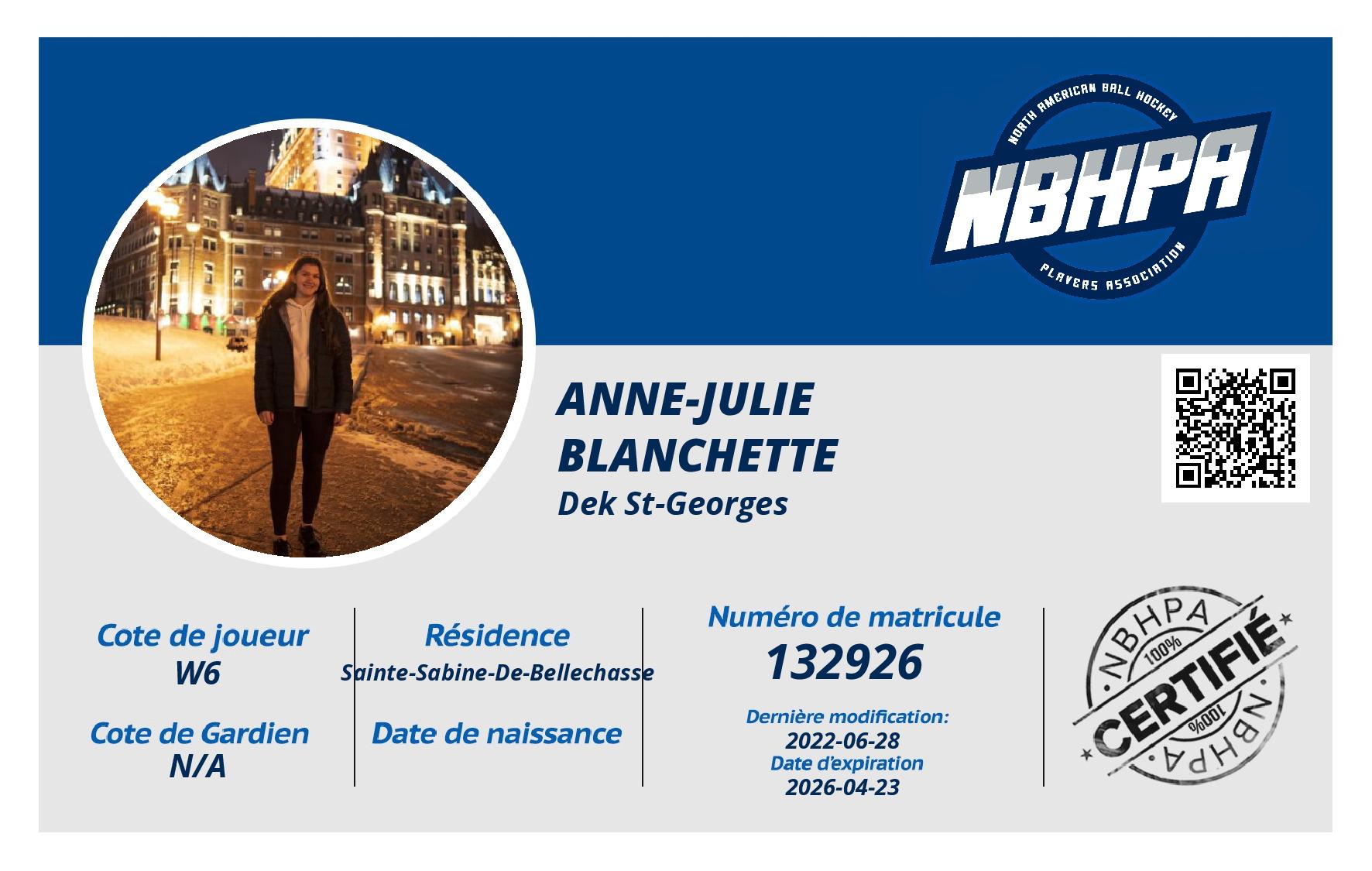 Anne-Julie  Blanchette 