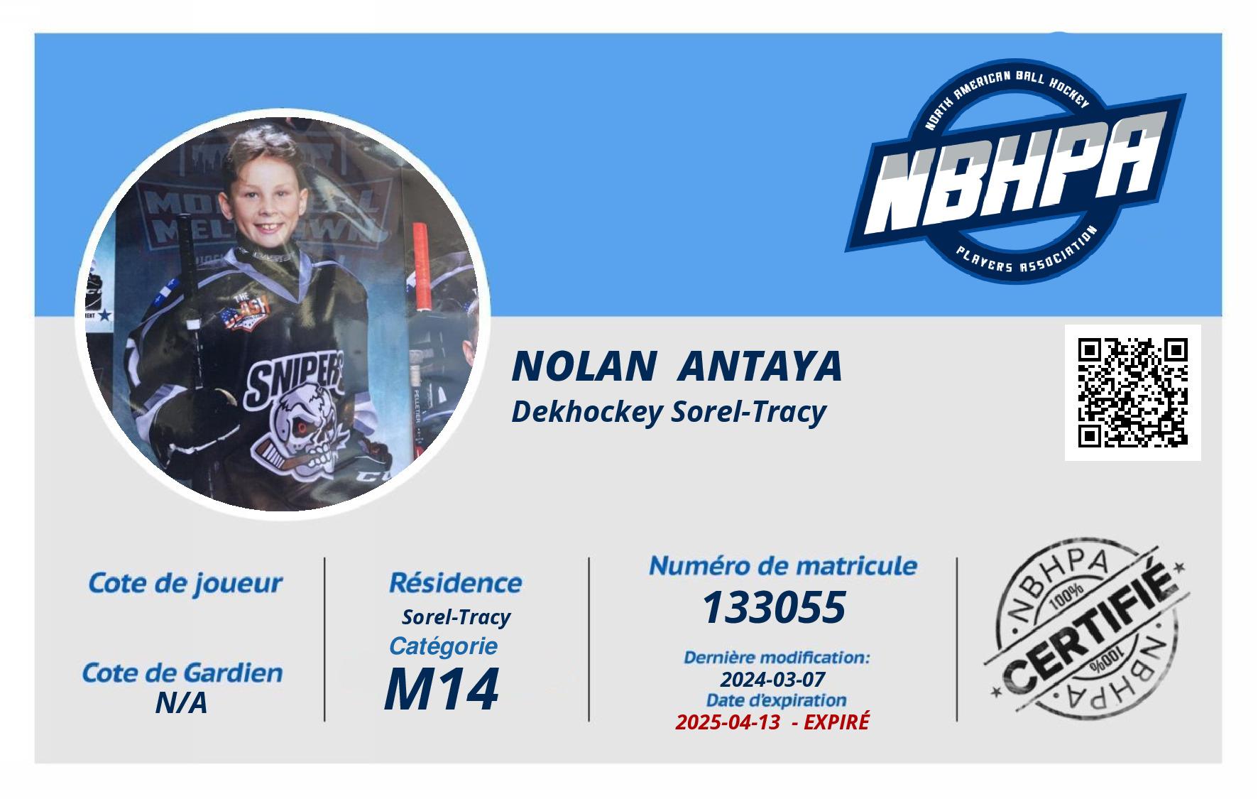 Nolan  Antaya 