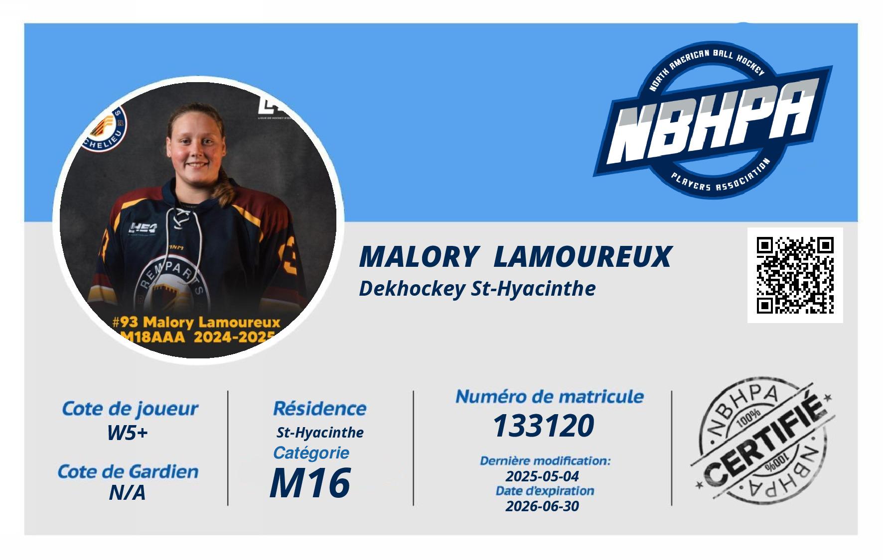 Malory  Lamoureux