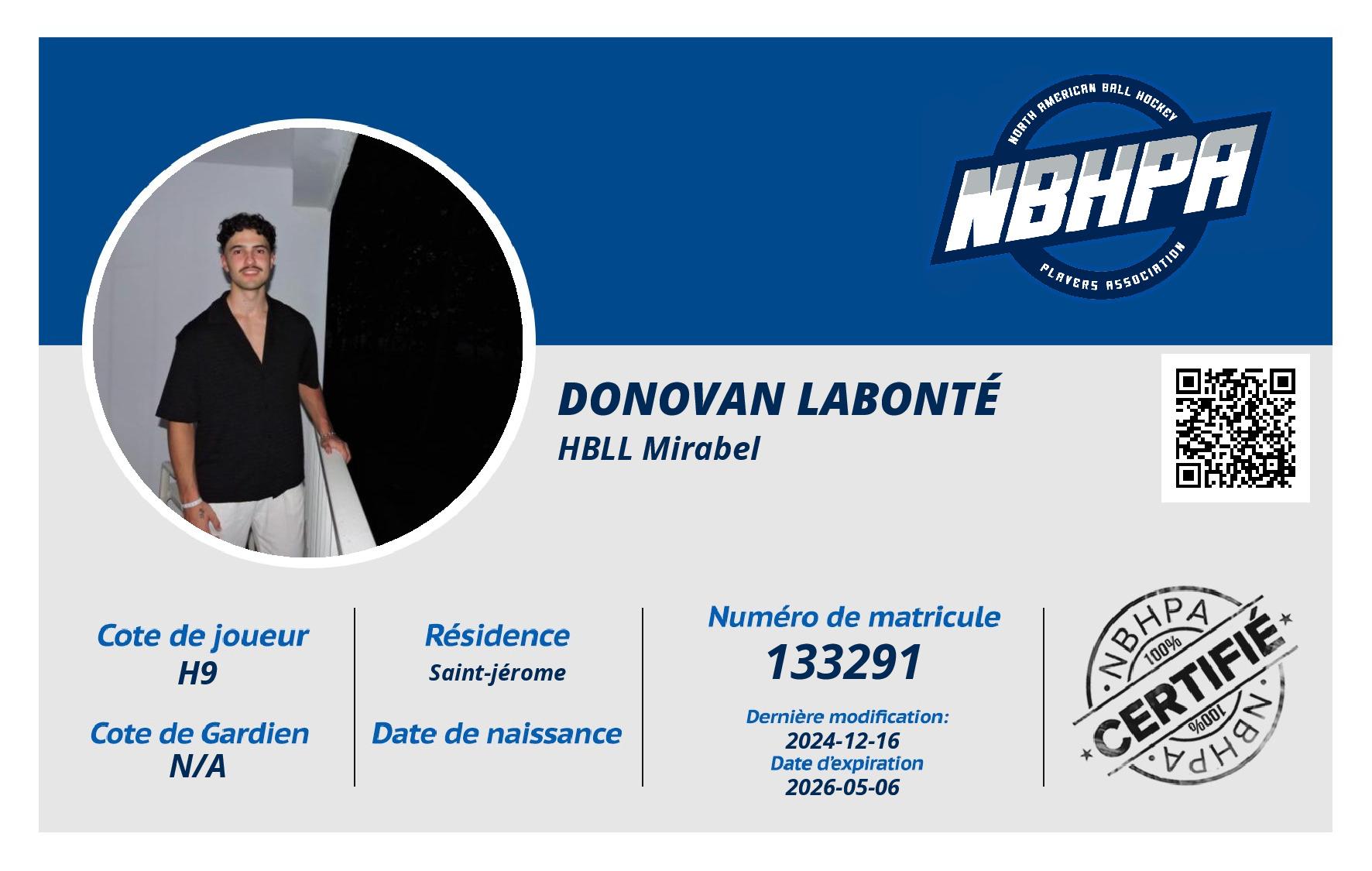 Donovan Labonté