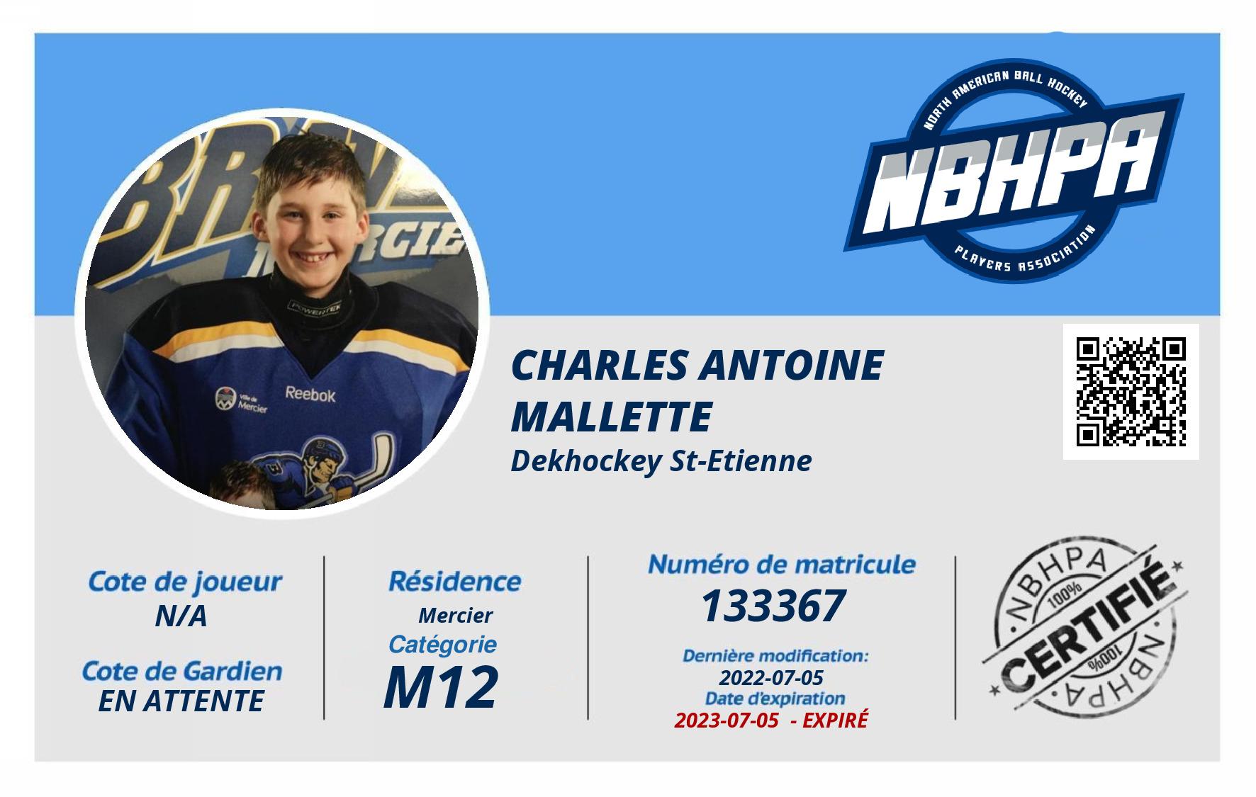 Charles Antoine Mallette