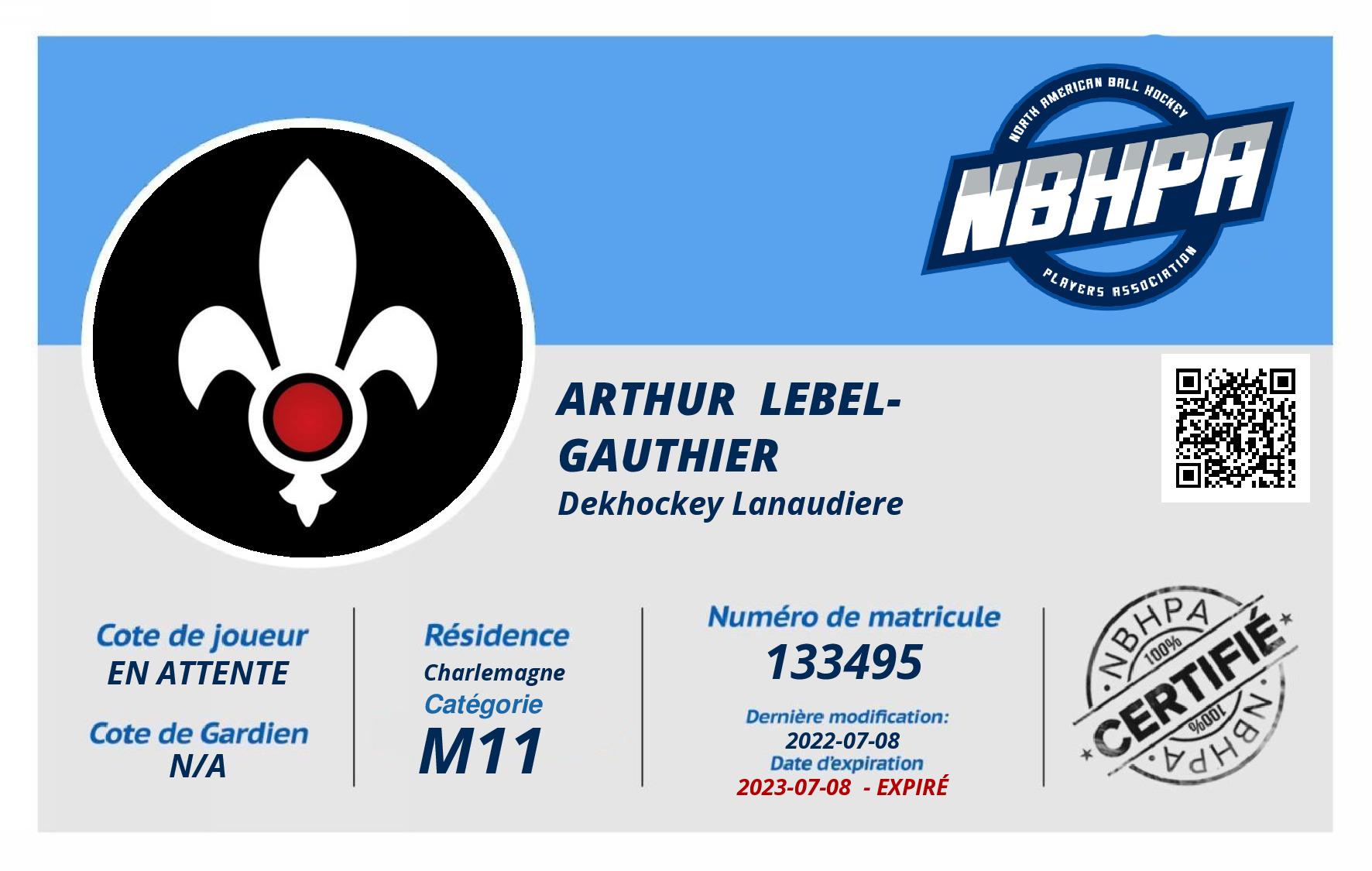 Arthur  Lebel-Gauthier