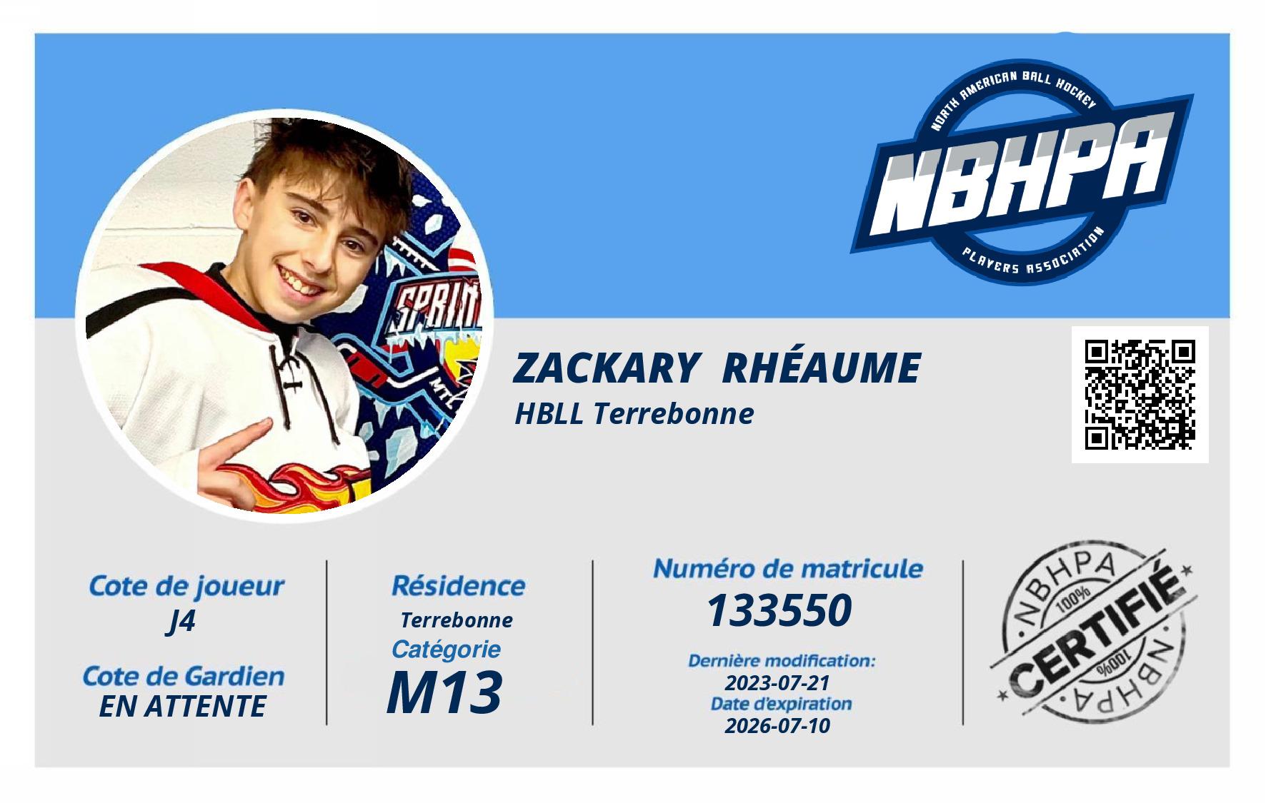 Zackary  Rhéaume