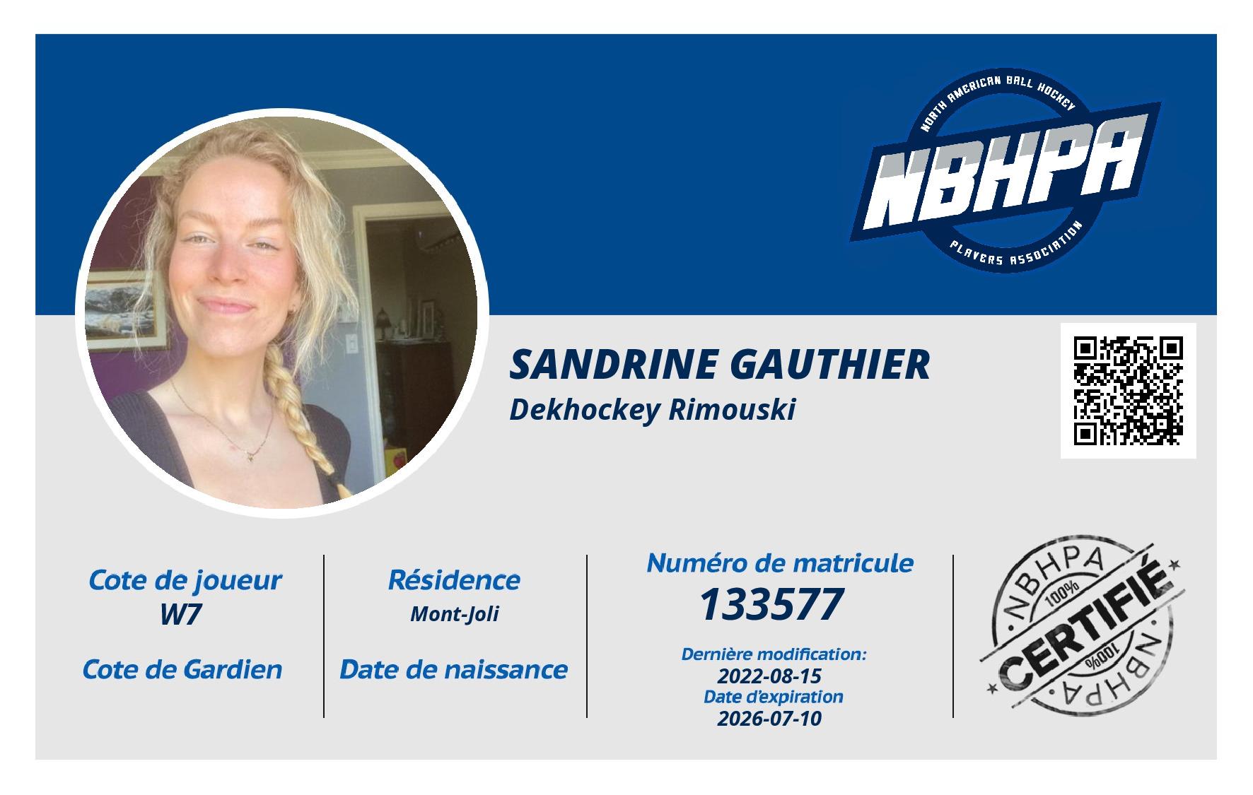Sandrine Gauthier