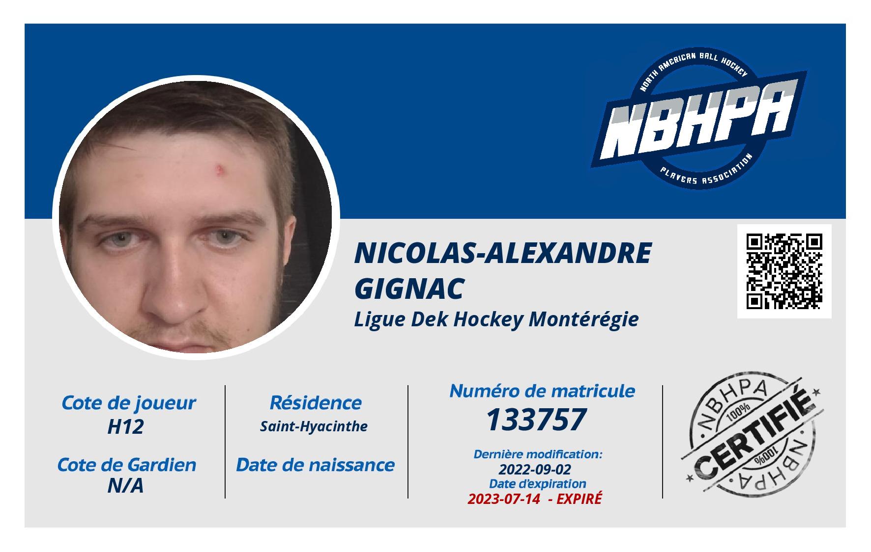 Nicolas-Alexandre  Gignac 