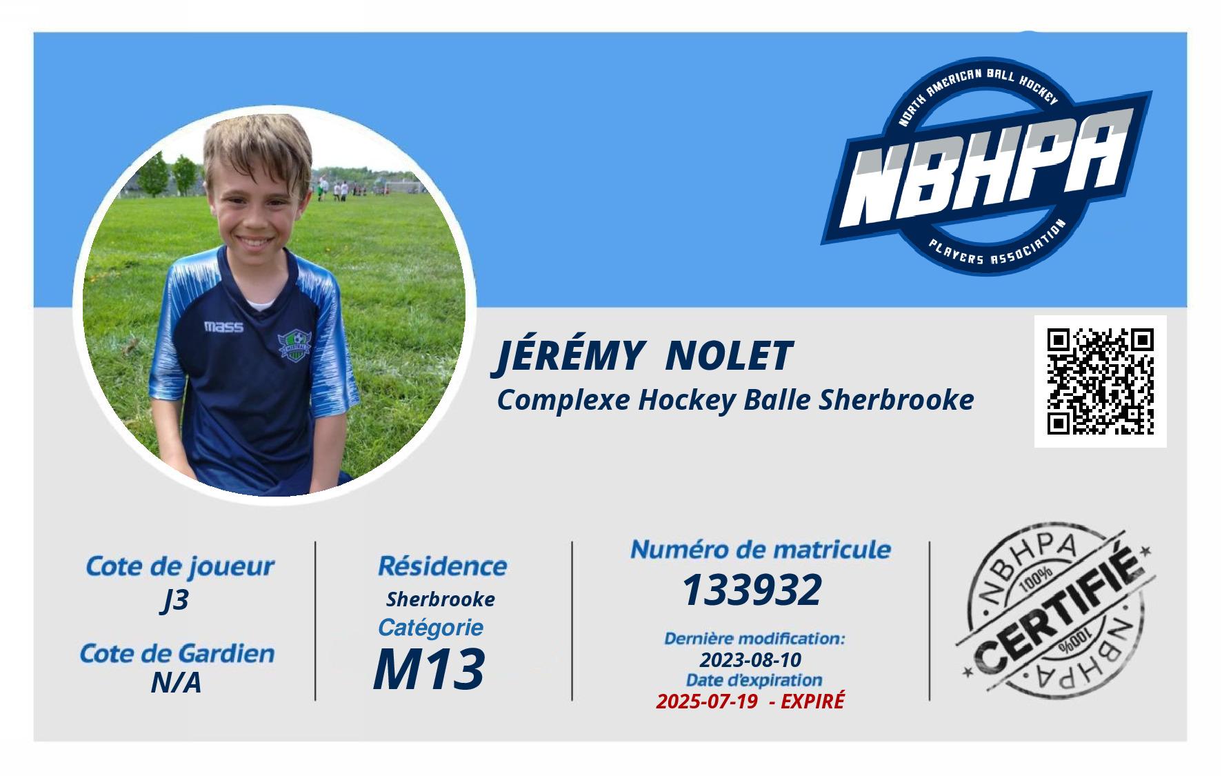 Jérémy  Nolet