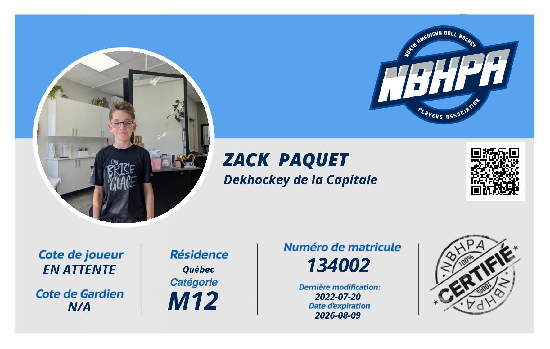 Zack  Paquet