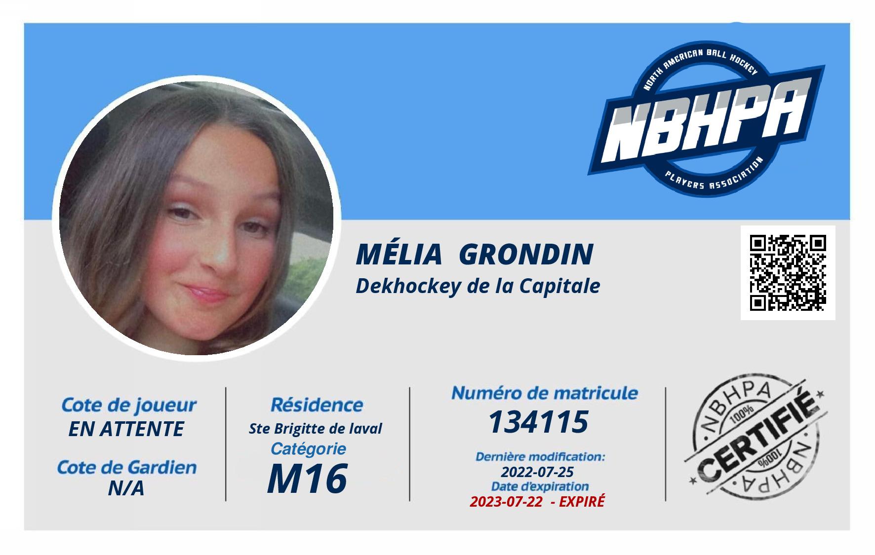 Mélia  Grondin 