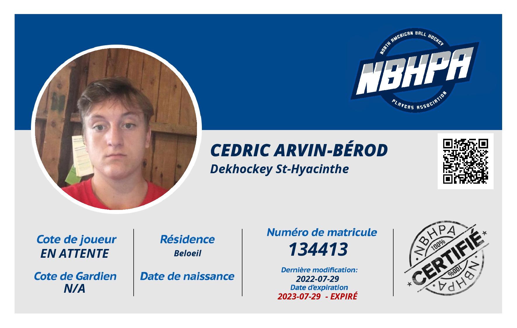 Cedric Arvin-Bérod