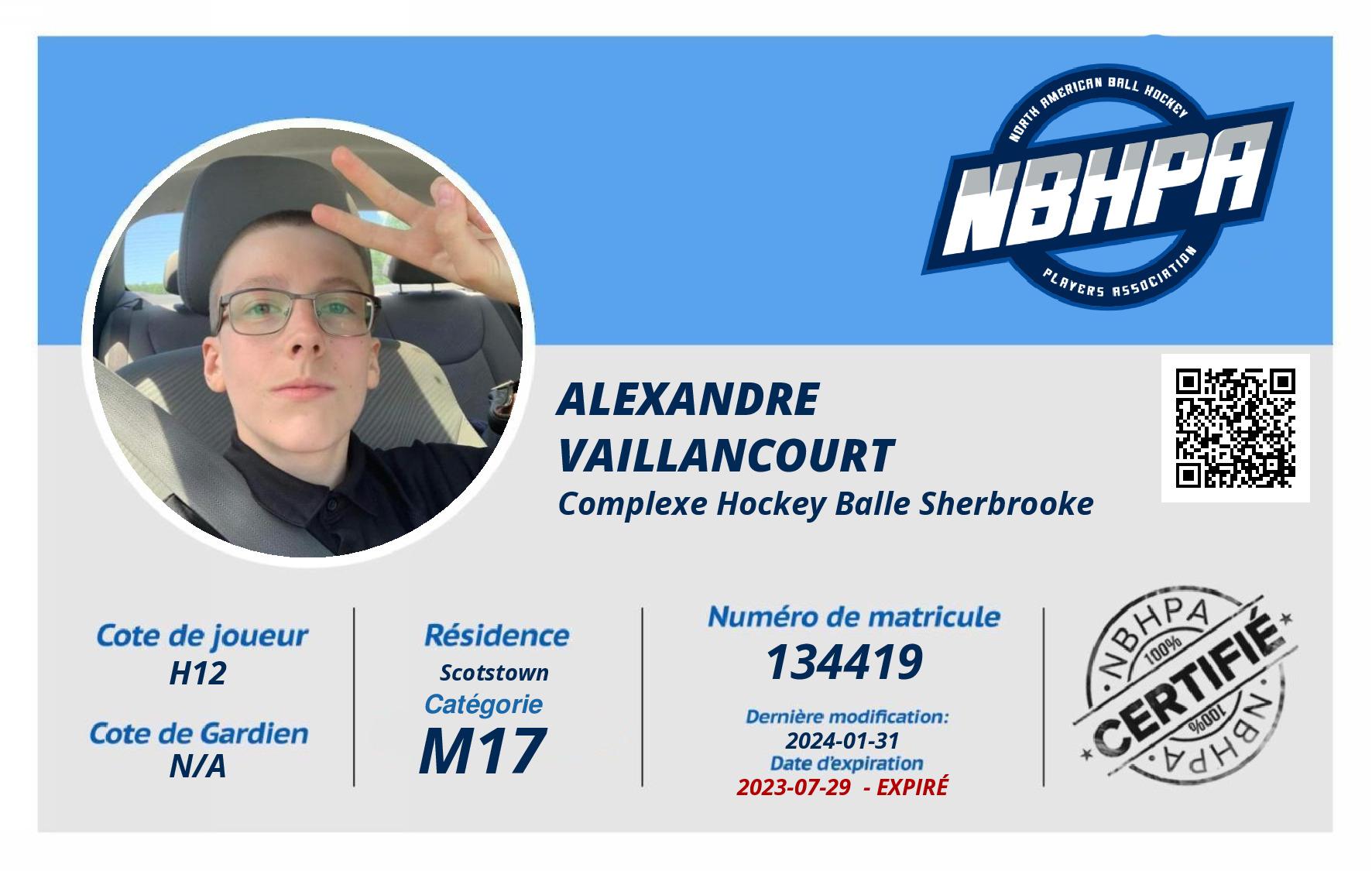 Alexandre  Vaillancourt 