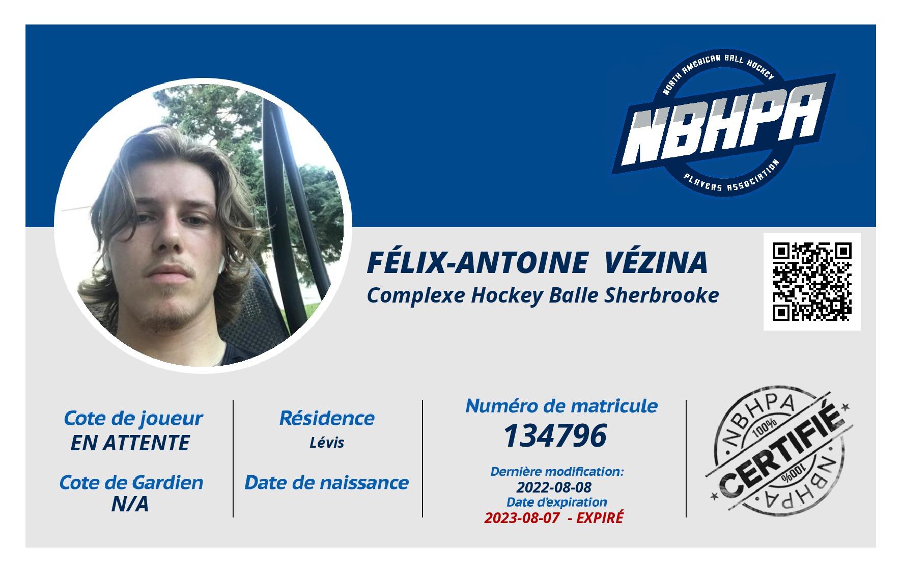 Félix-Antoine  Vézina