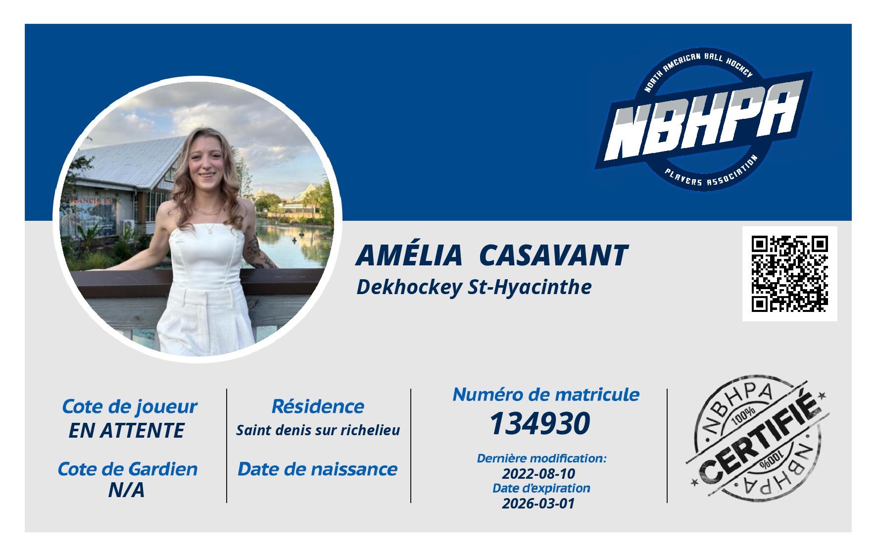 Amélia  Casavant 